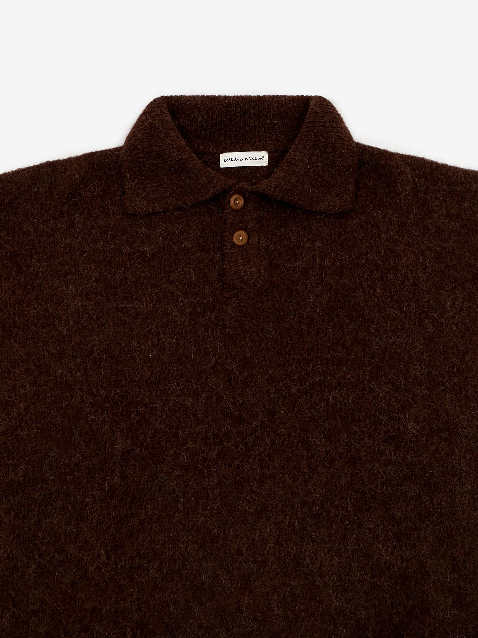 Estudio Niksen Alpaca Polo Sweaters - Brown - Image 3