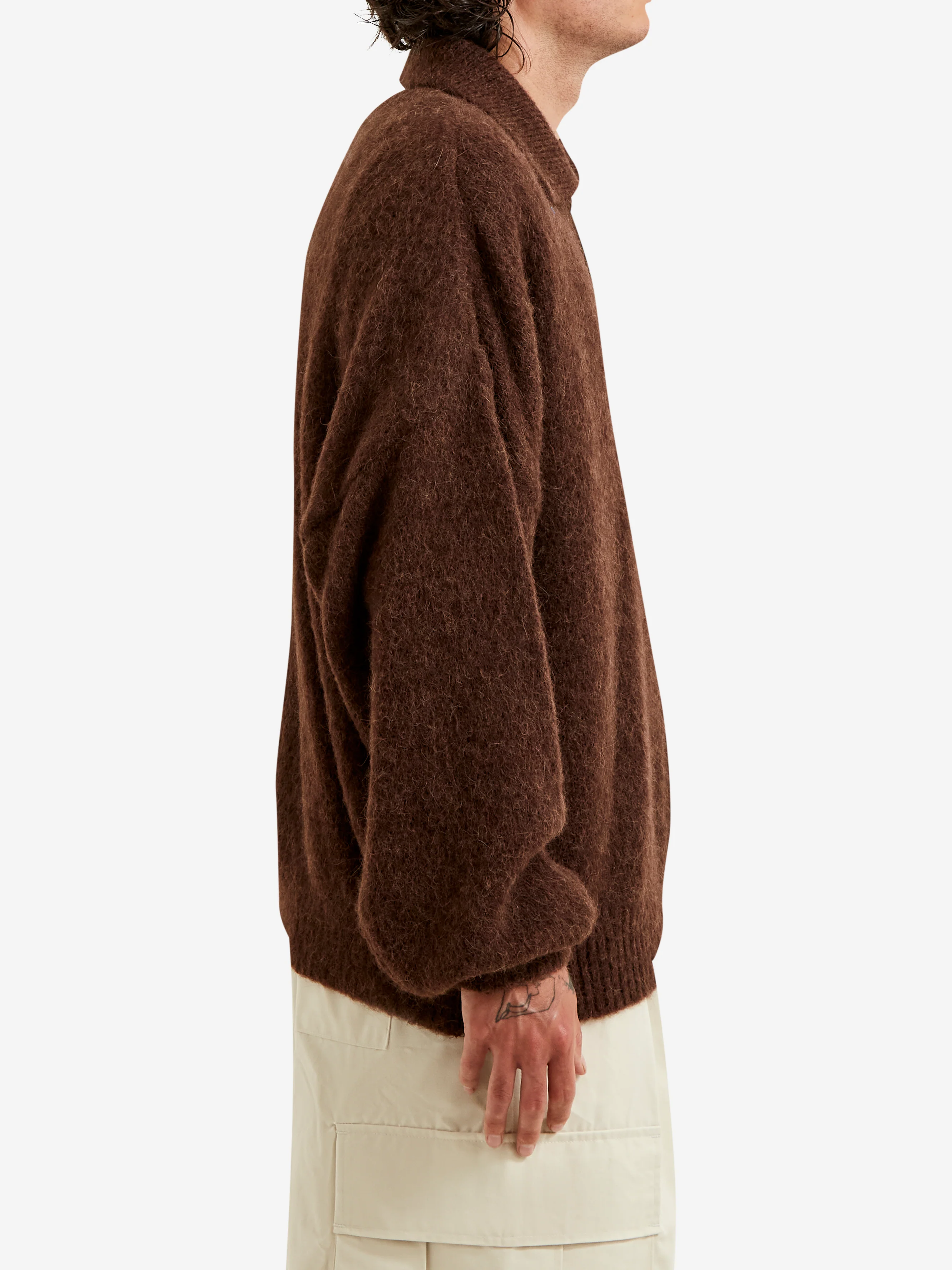 Estudio Niksen Alpaca Polo Sweaters - Brown - Image 5