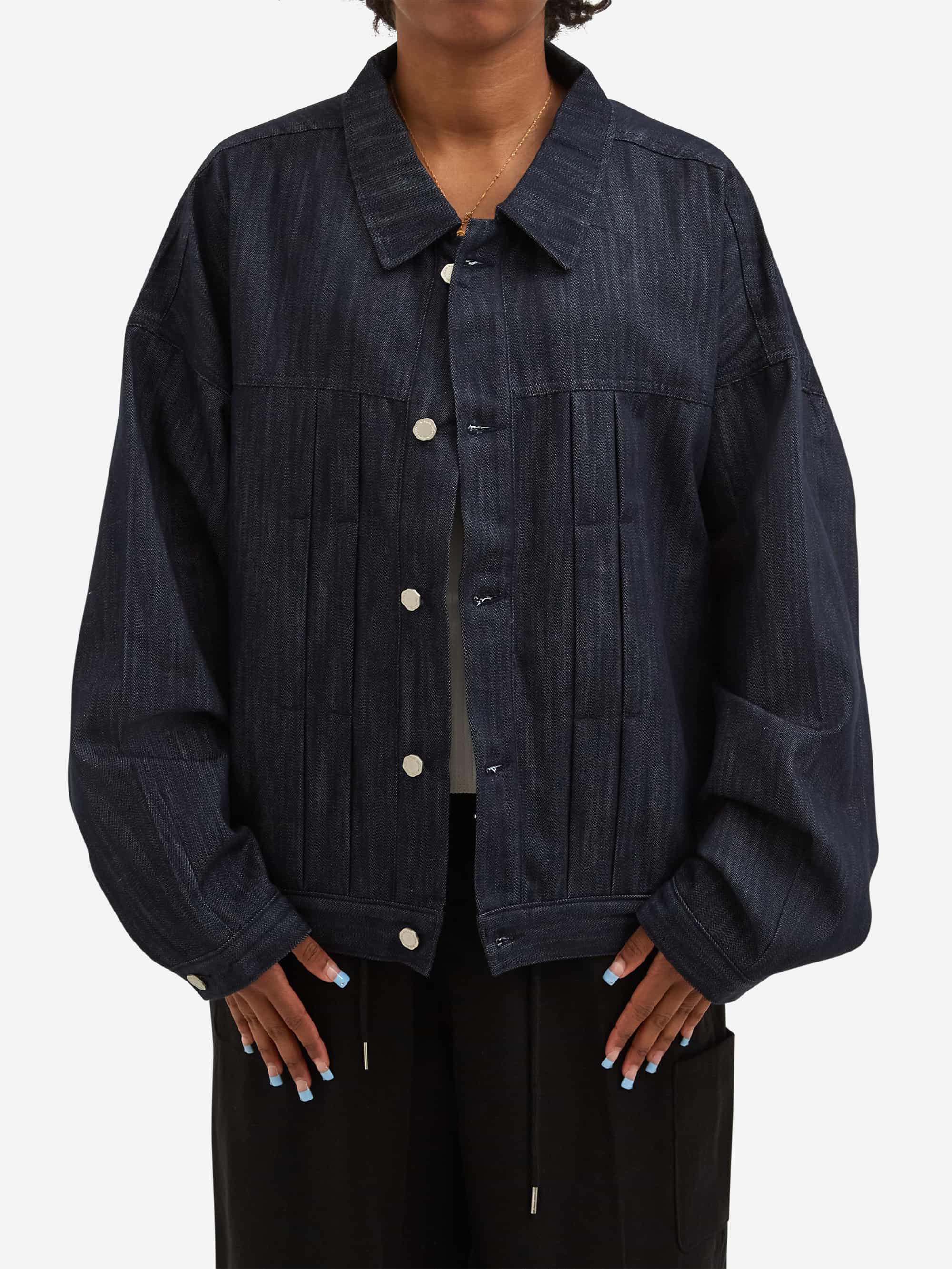 Estudio Niksen Back Strap Pleated Trucker - Indigo Blue - Image 3