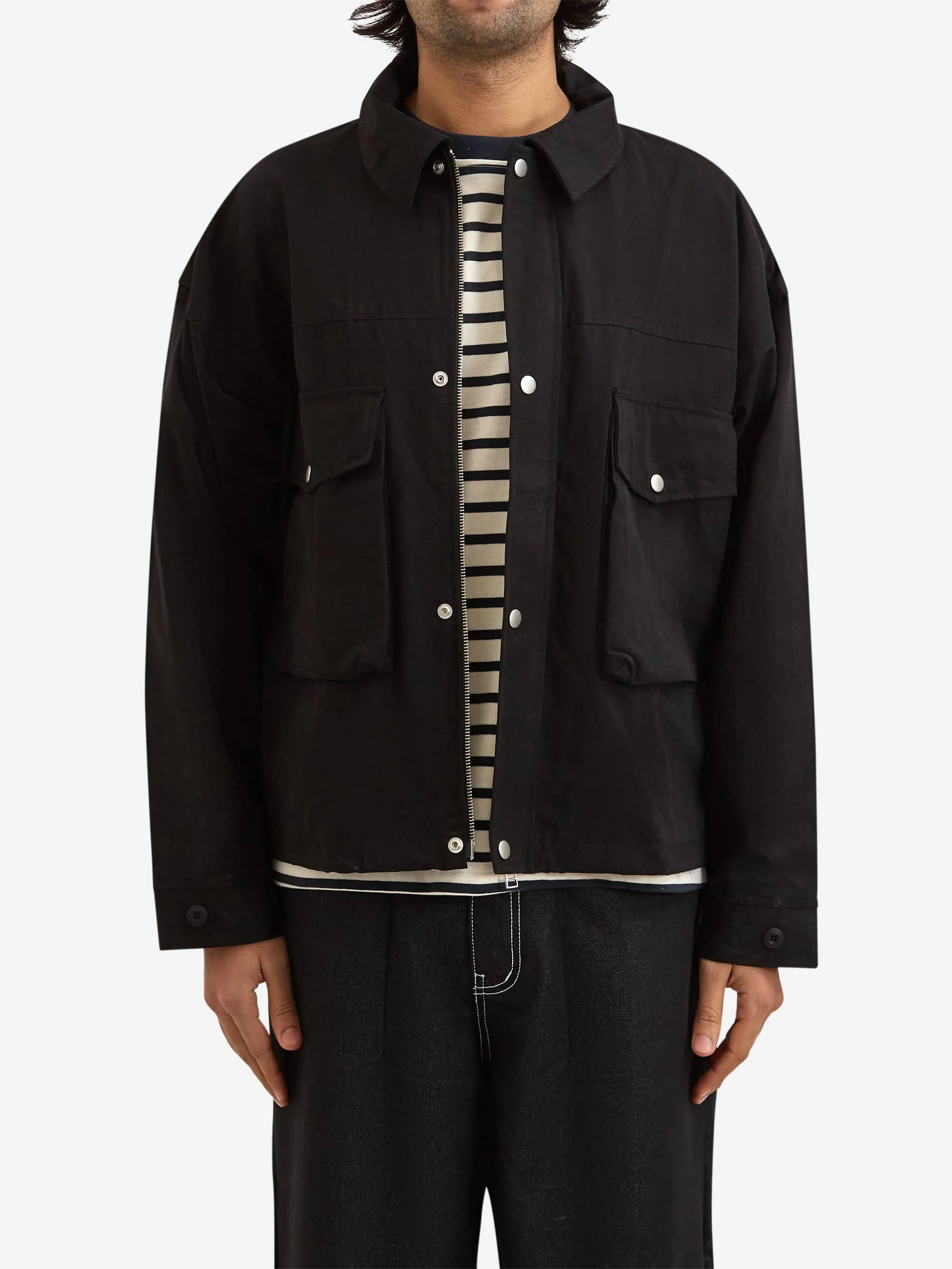 Estudio Niksen Big-pocket Wind Jacket - Black - Image 2