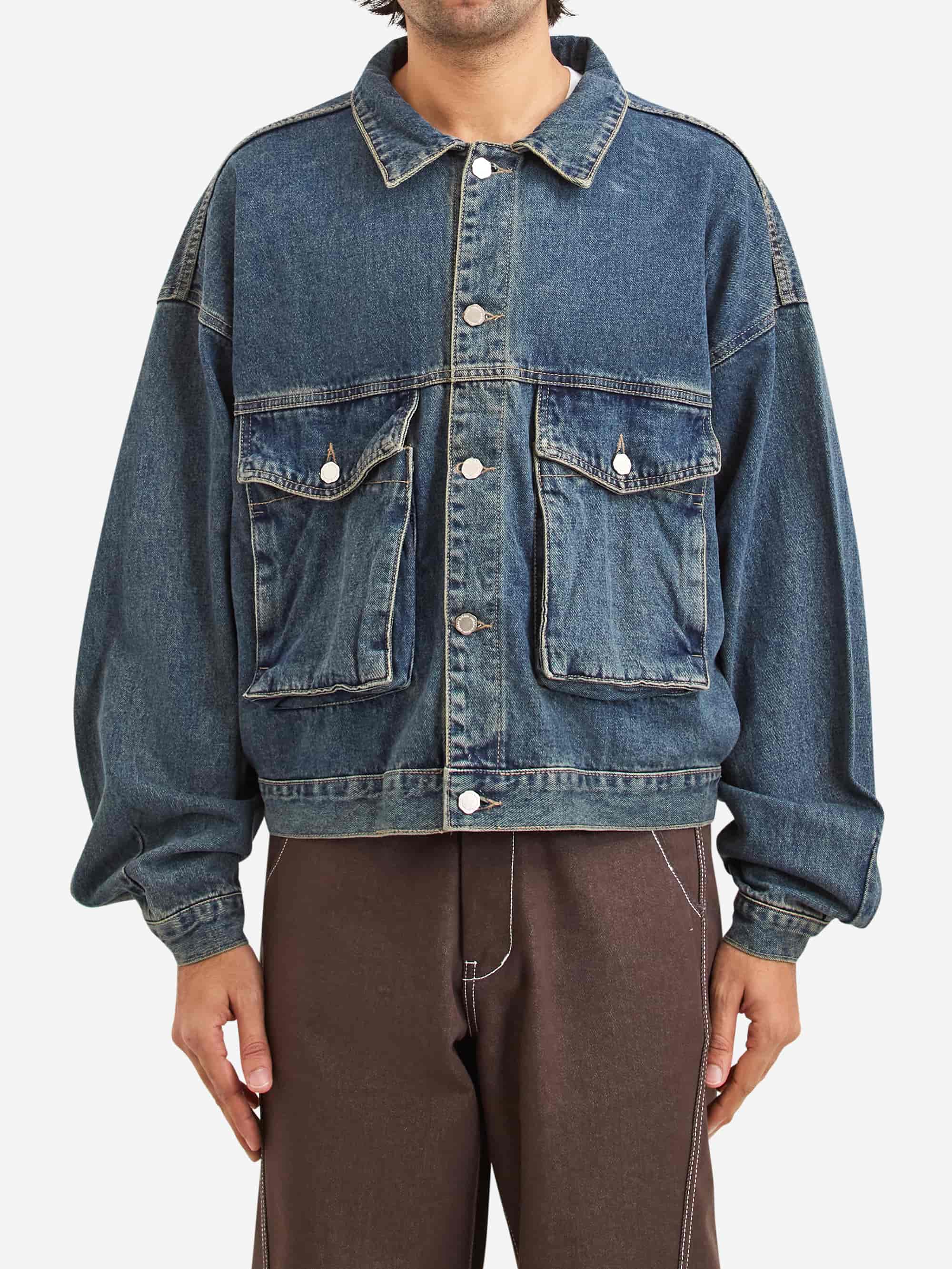 Estudio Niksen Boxy Denim Trucker - Blue - Image 5