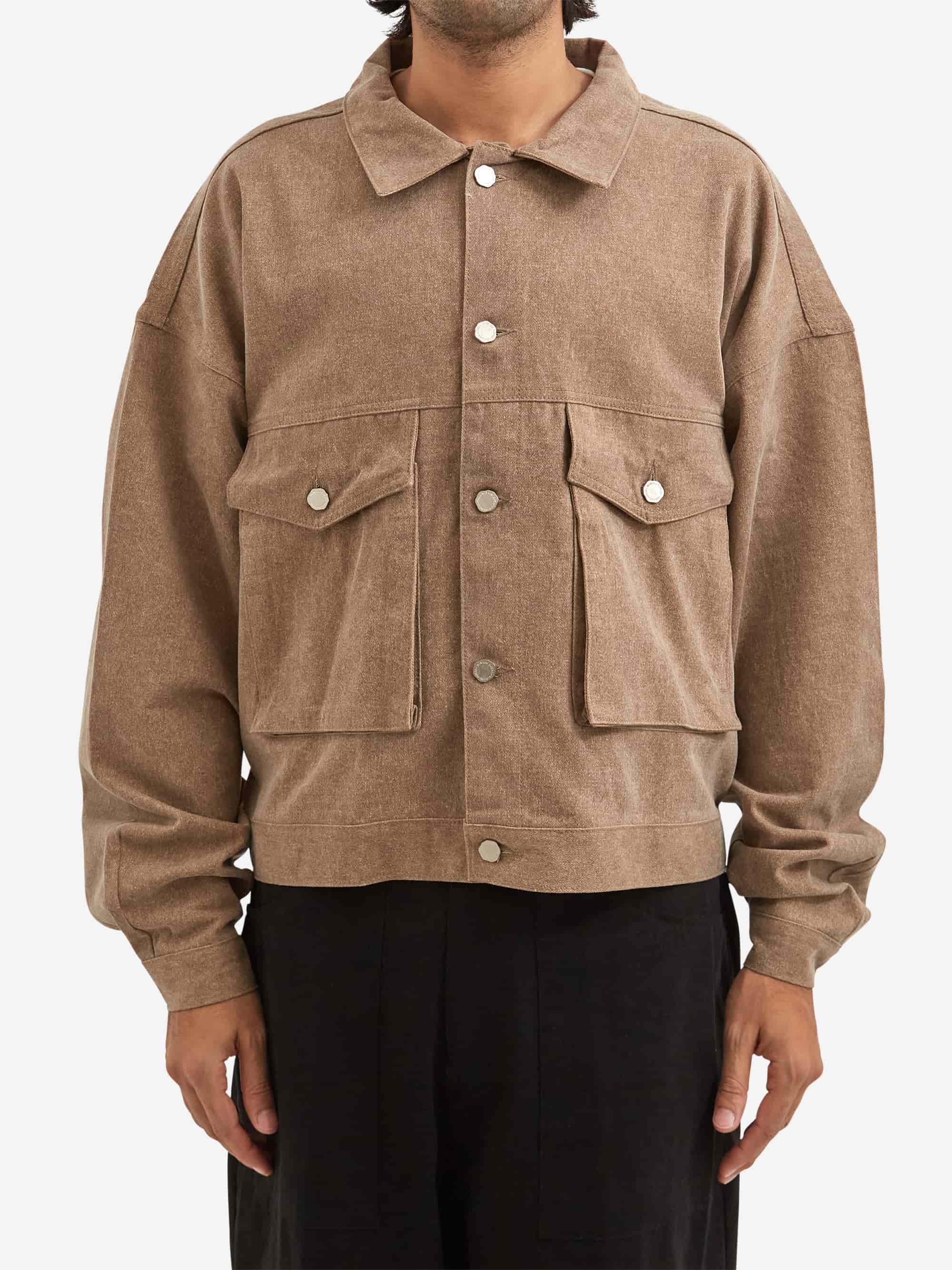 Estudio Niksen Boxy Denim Trucker - Brown - Image 3