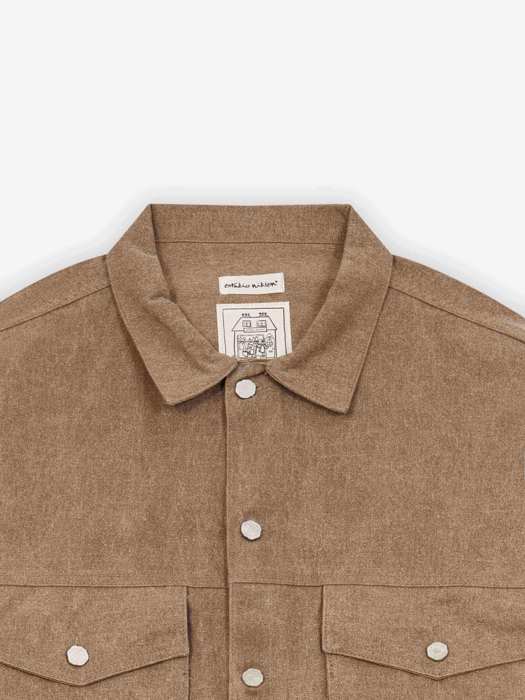 Estudio Niksen Boxy Denim Trucker - Brown - Image 4