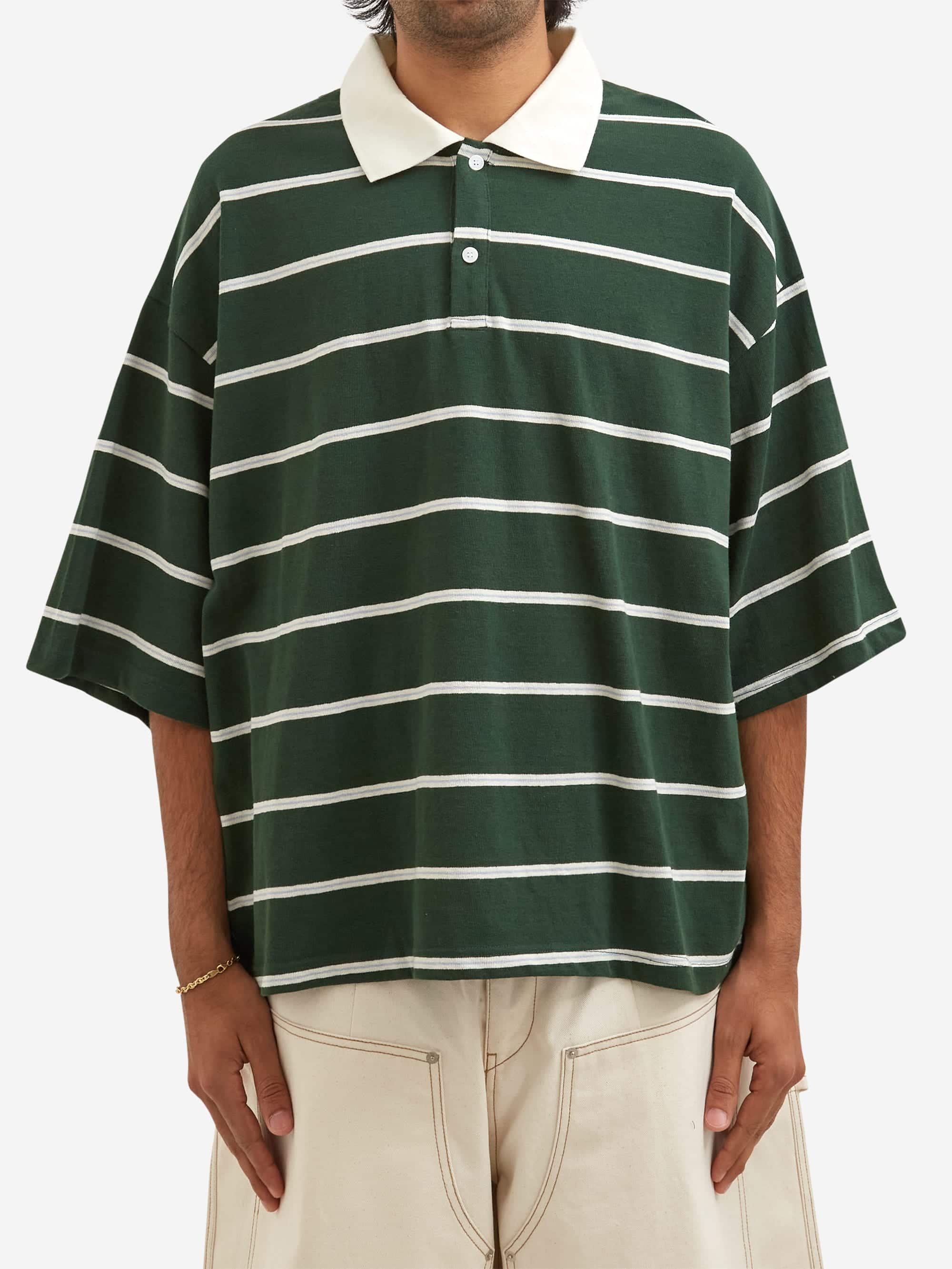 Estudio Niksen Boxy Jersey Polo - Green - Image 2