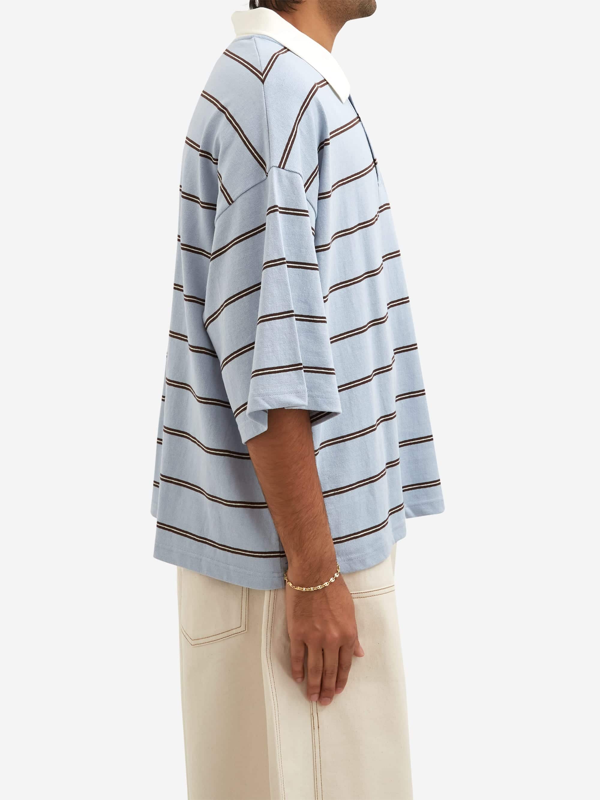 Estudio Niksen Boxy Jersey Polo - Light Blue - Image 4