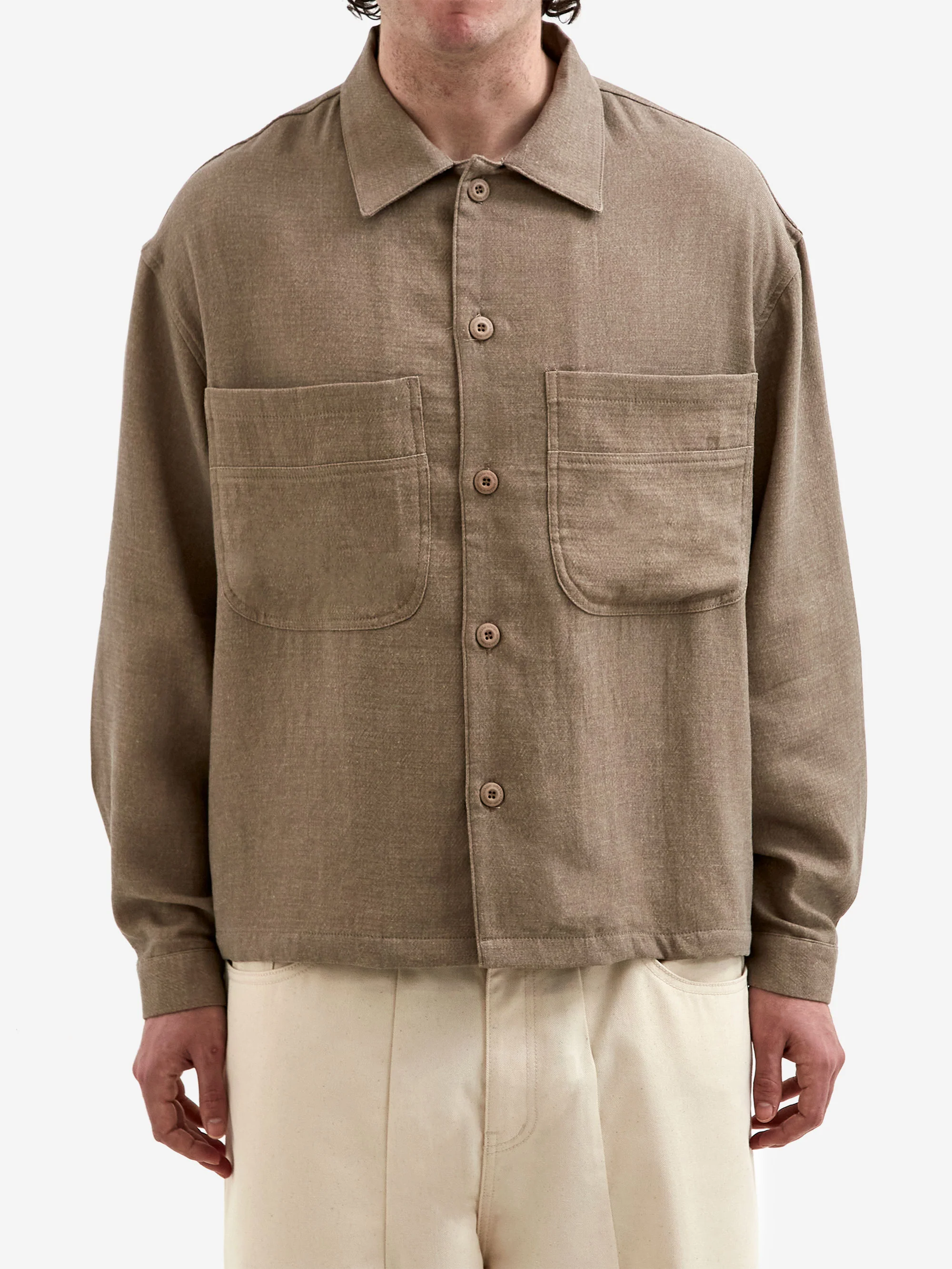 Estudio Niksen Boxy Pocket Shirt - Taupe - Image 2