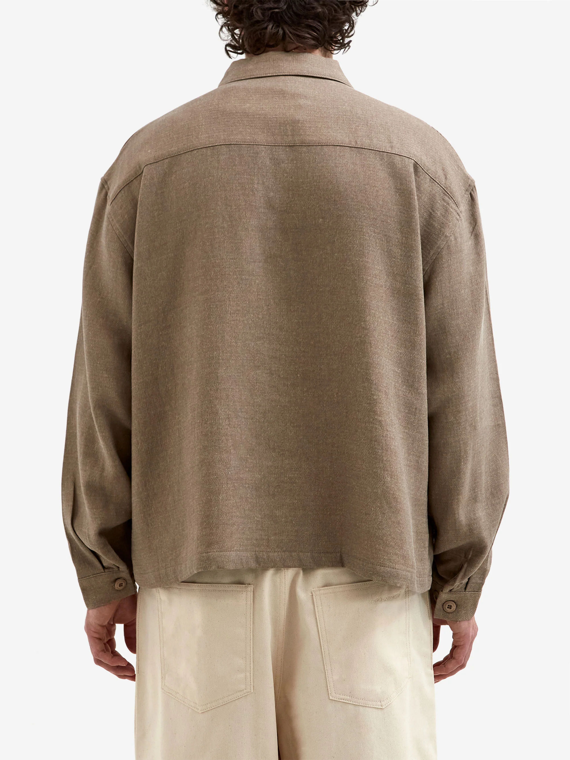 Estudio Niksen Boxy Pocket Shirt - Taupe - Image 6