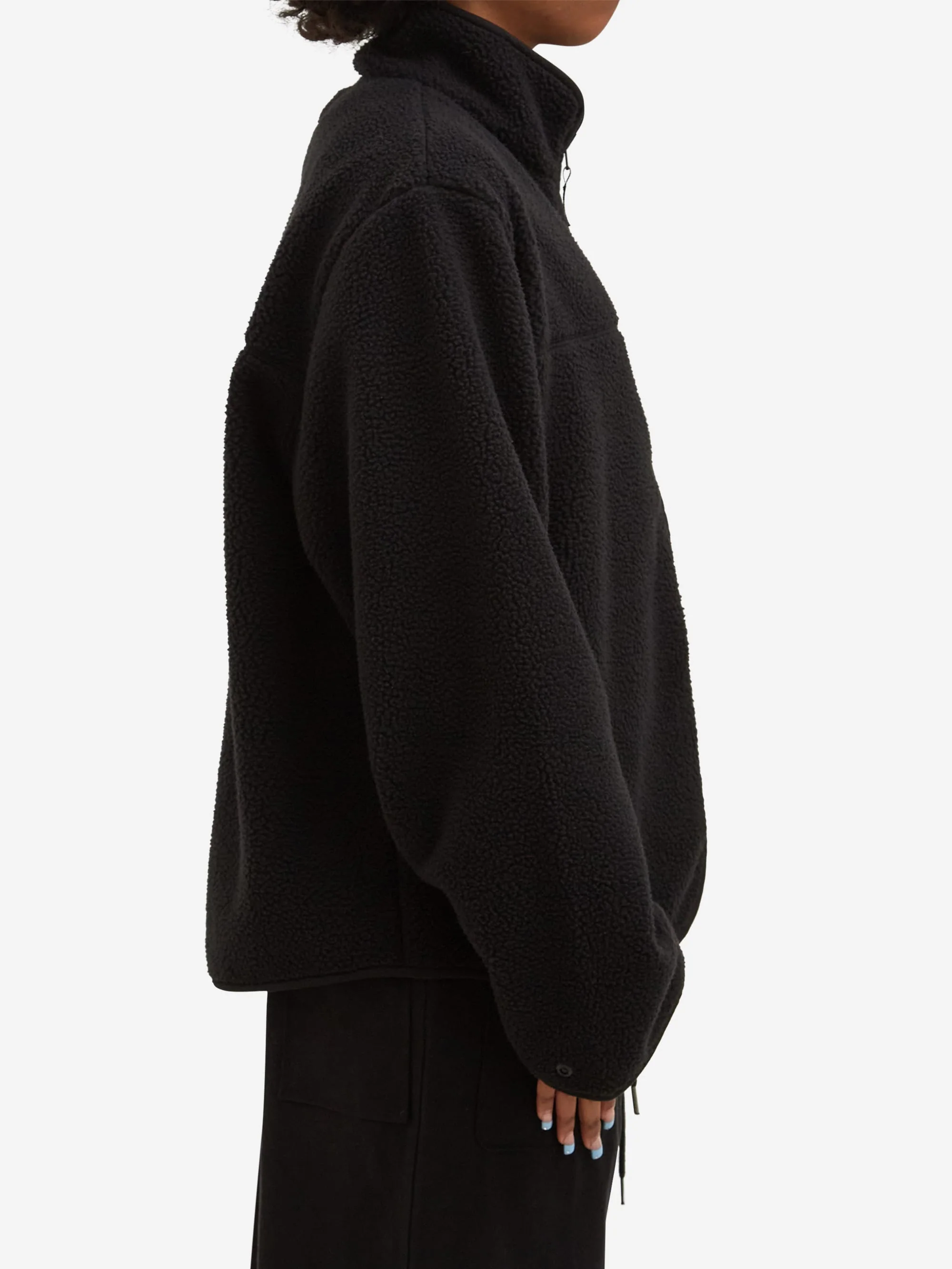 Estudio Niksen Boxy Wide Fleece - Black - Image 7