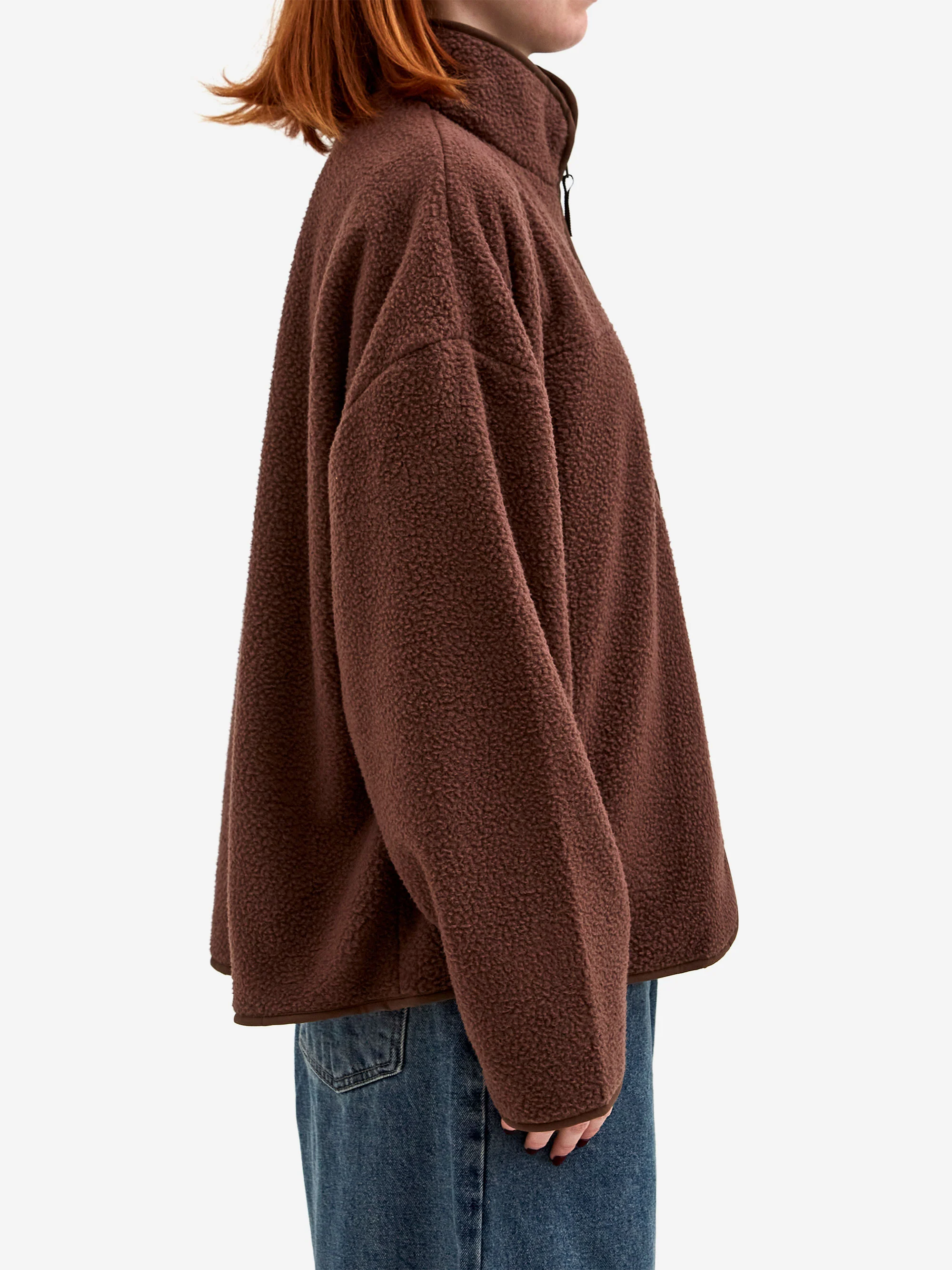 Estudio Niksen Boxy Wide Fleece - Brown - Image 3