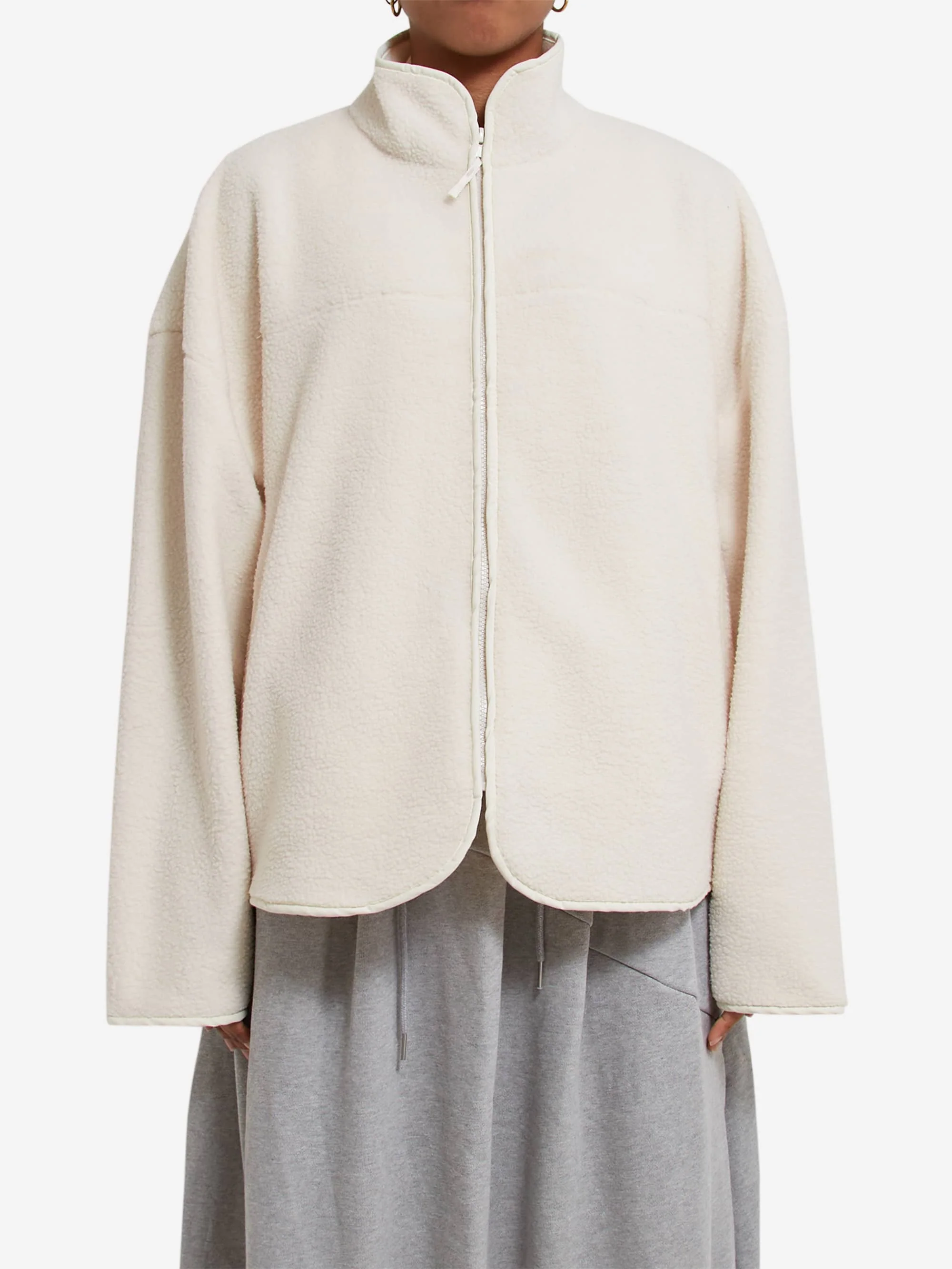 Estudio Niksen Boxy Wide Fleece - Cream - Image 5