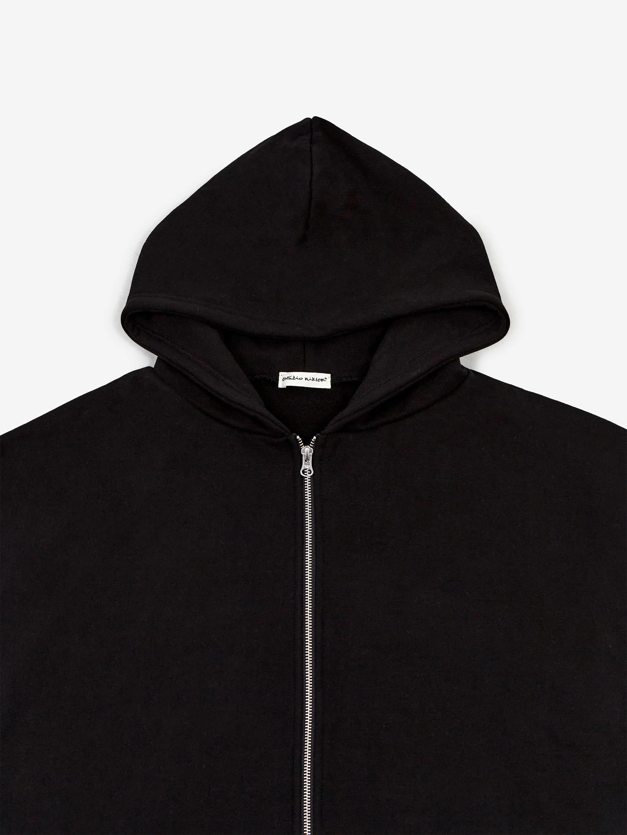 Estudio Niksen Boxy Zip-up Hoodie - Black - Image 4
