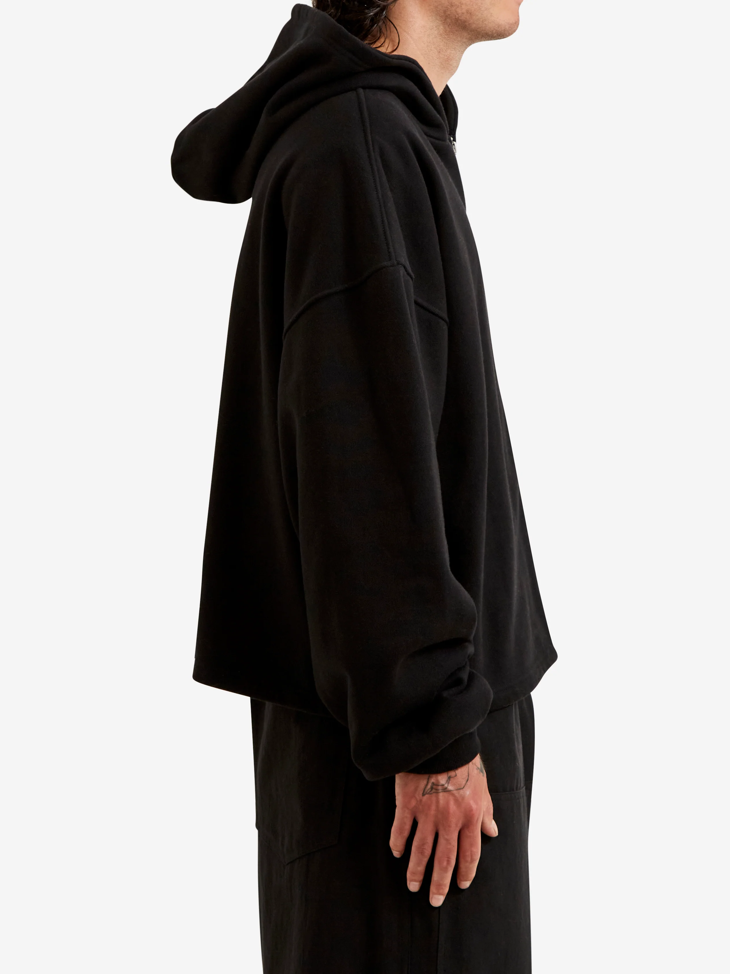 Estudio Niksen Boxy Zip-up Hoodie - Black - Image 6