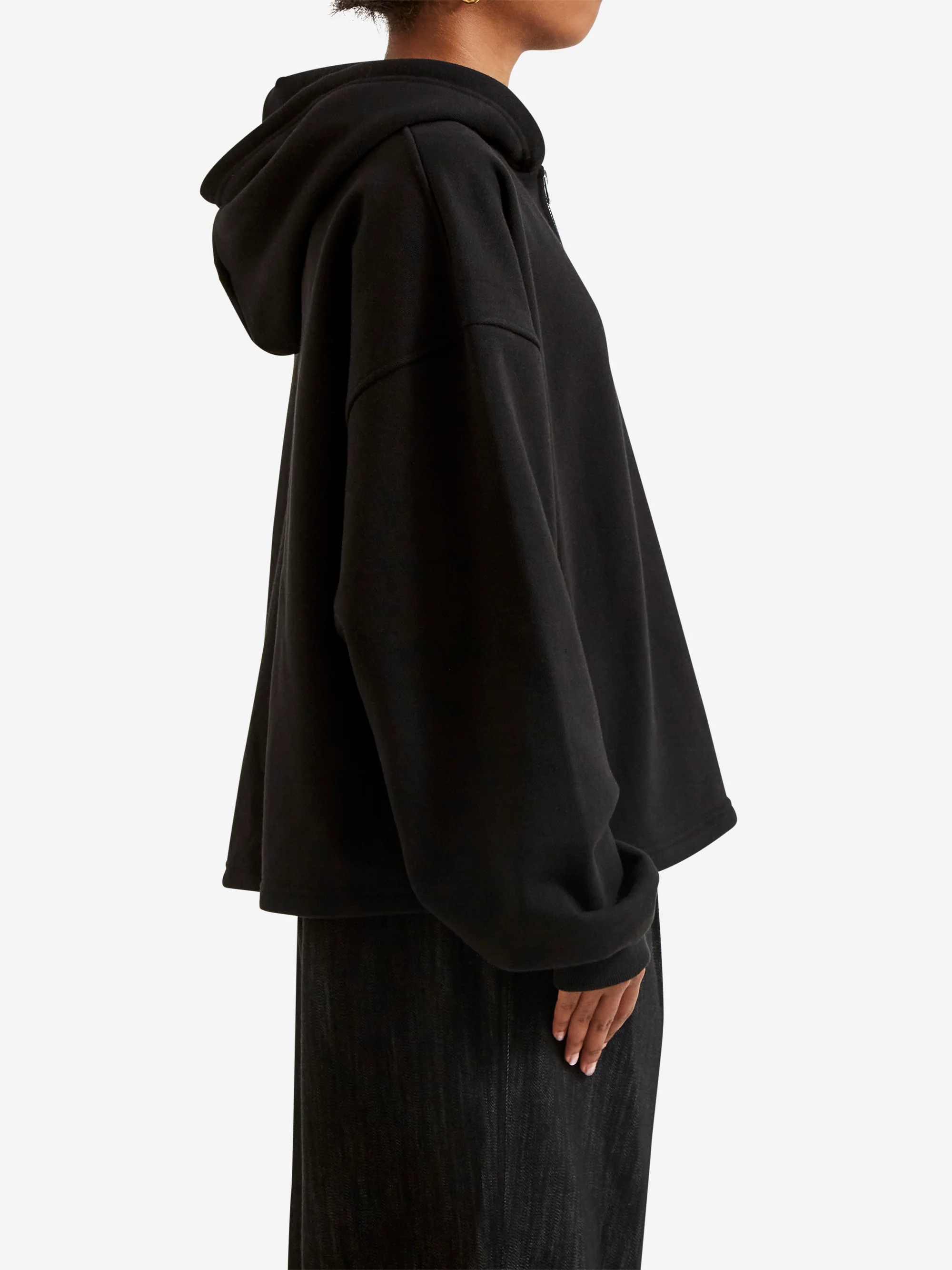 Estudio Niksen Boxy Zip-up Hoodie W - Black - Image 3