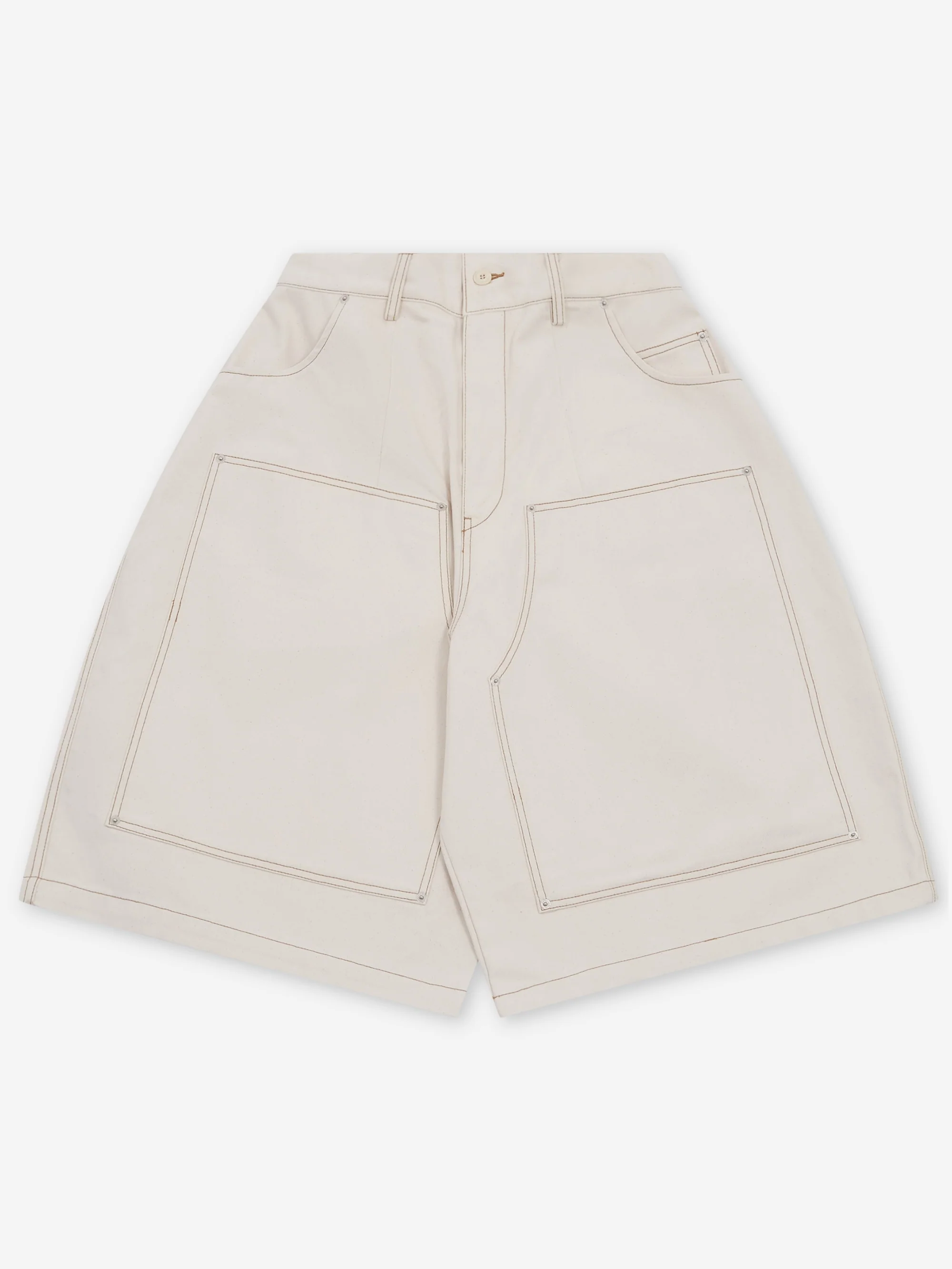 Estudio Niksen Carpenter Wide Shorts - Ivory