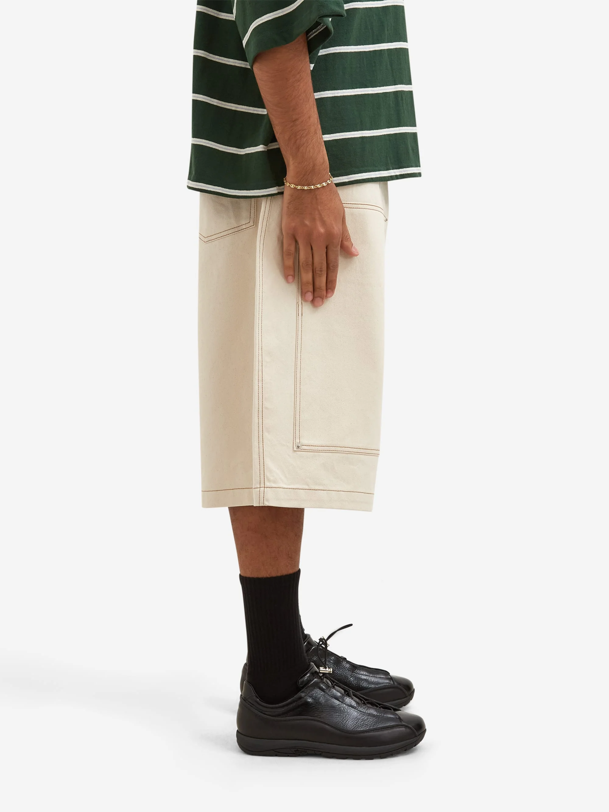 Estudio Niksen Carpenter Wide Shorts - Ivory - Image 4