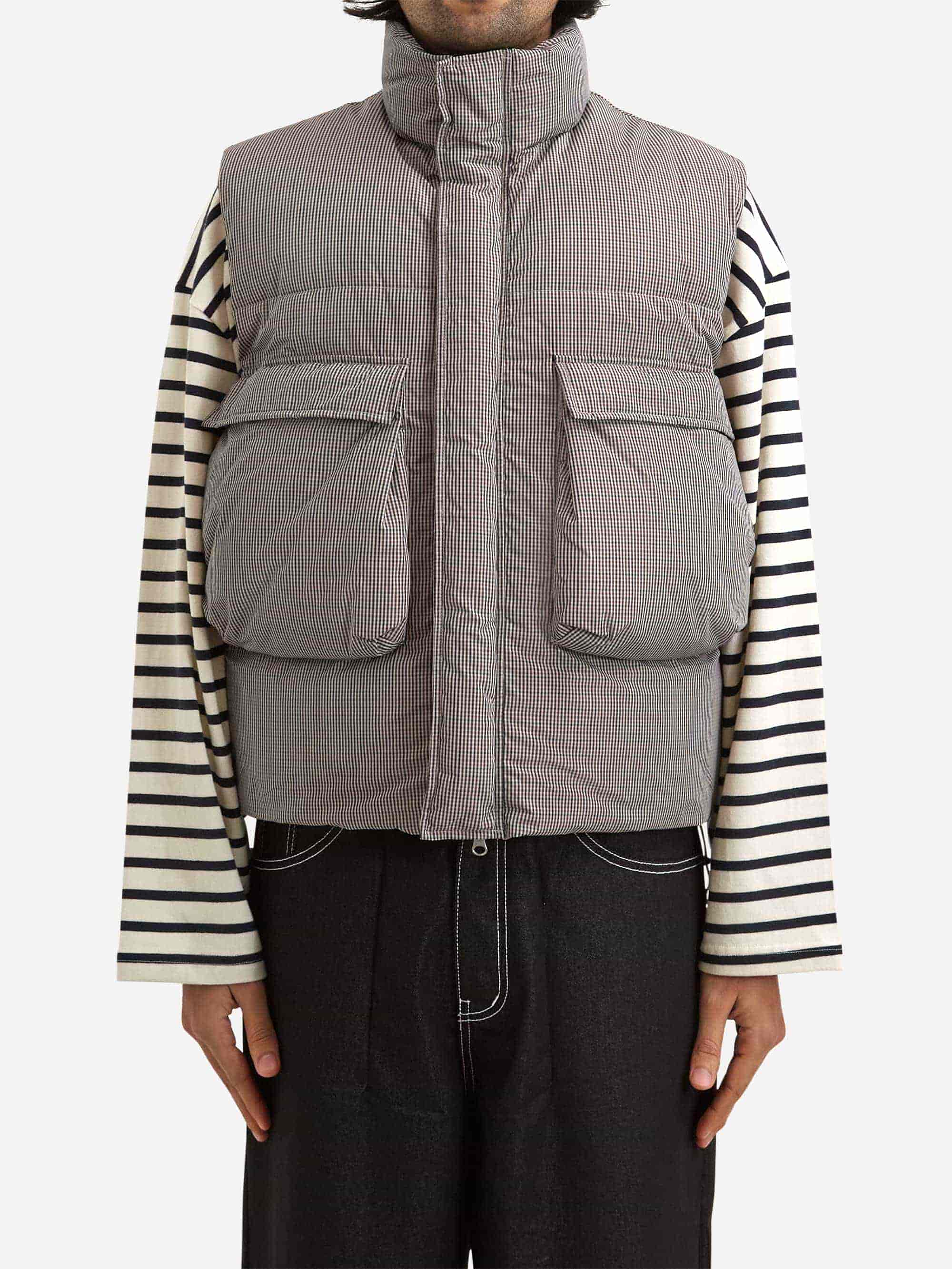 Estudio Niksen Checkered Down Puffer Vest - Checkered - Image 5
