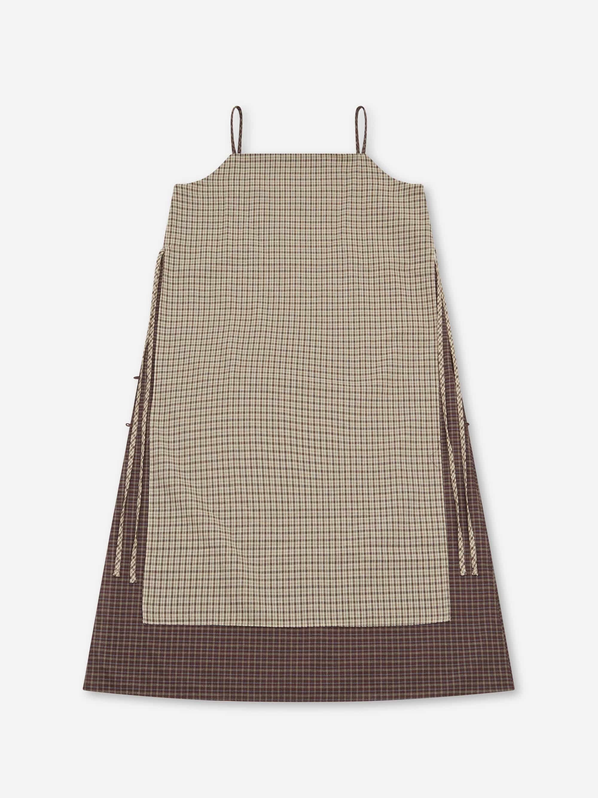 Estudio Niksen Checkered Layered Overdress - Checkered Brown/Beige