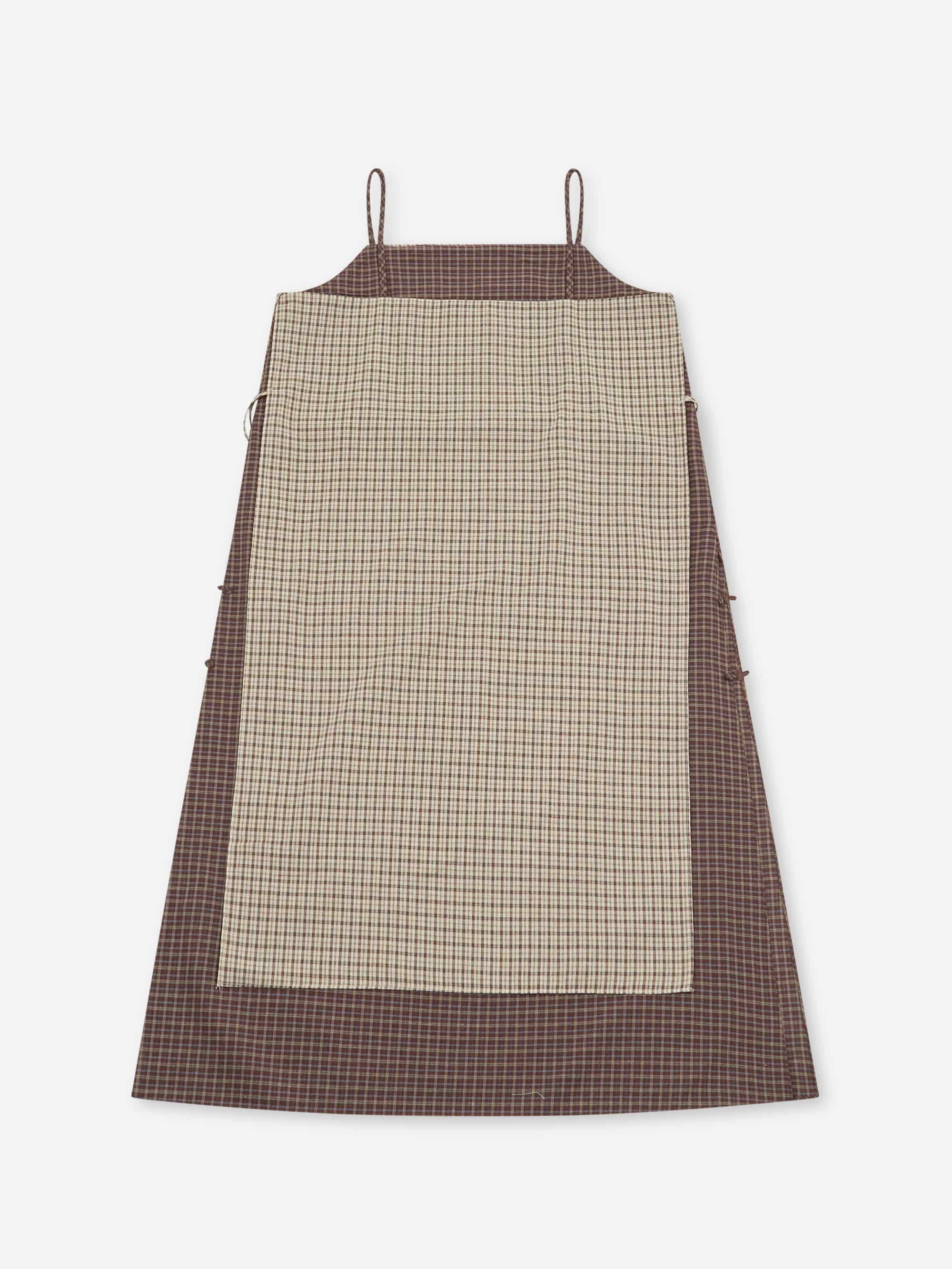 Estudio Niksen Checkered Layered Overdress - Checkered Brown/Beige - Image 6