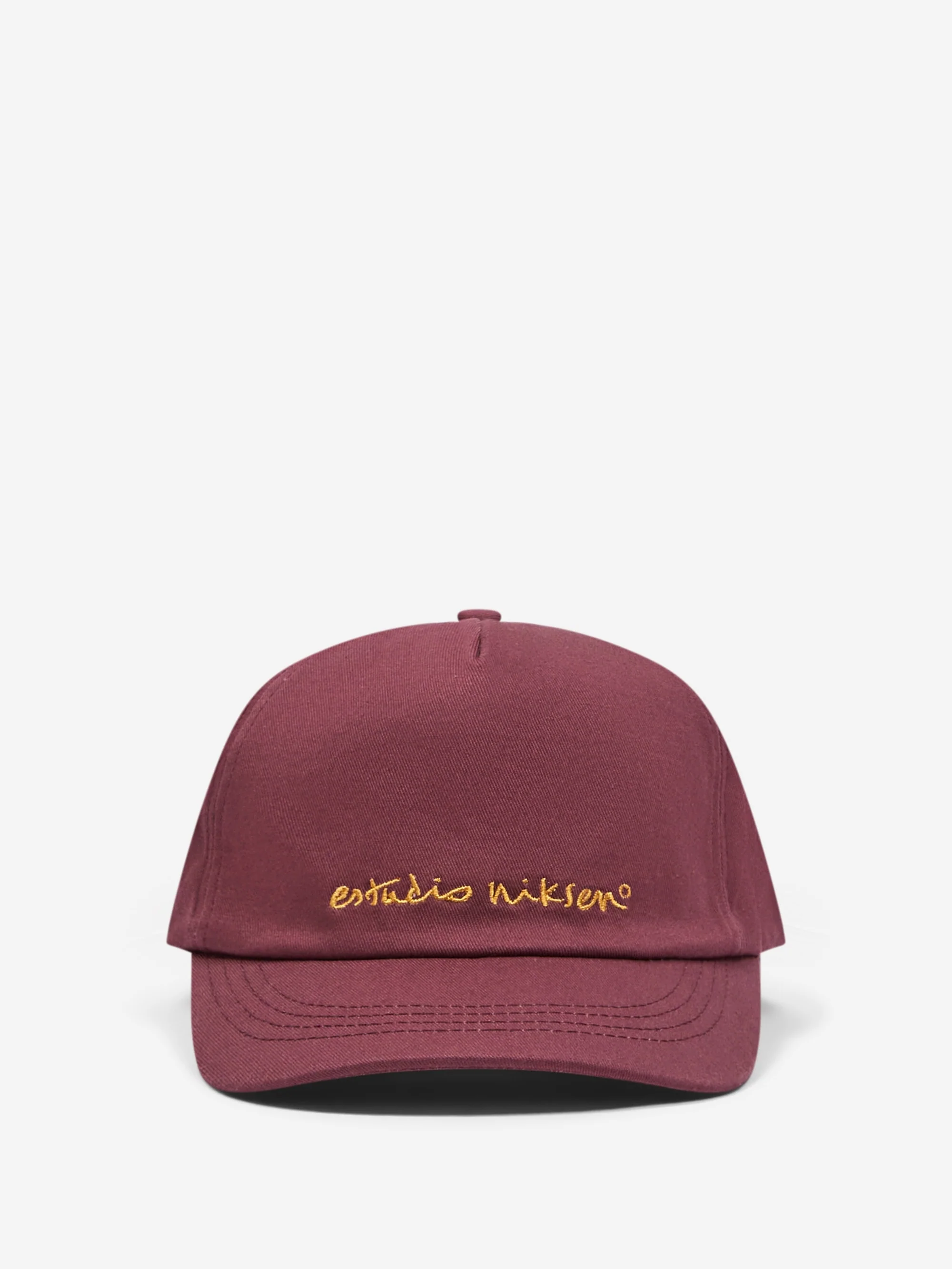 Estudio Niksen Contrast Baseball Cap - Burgundy - Image 2