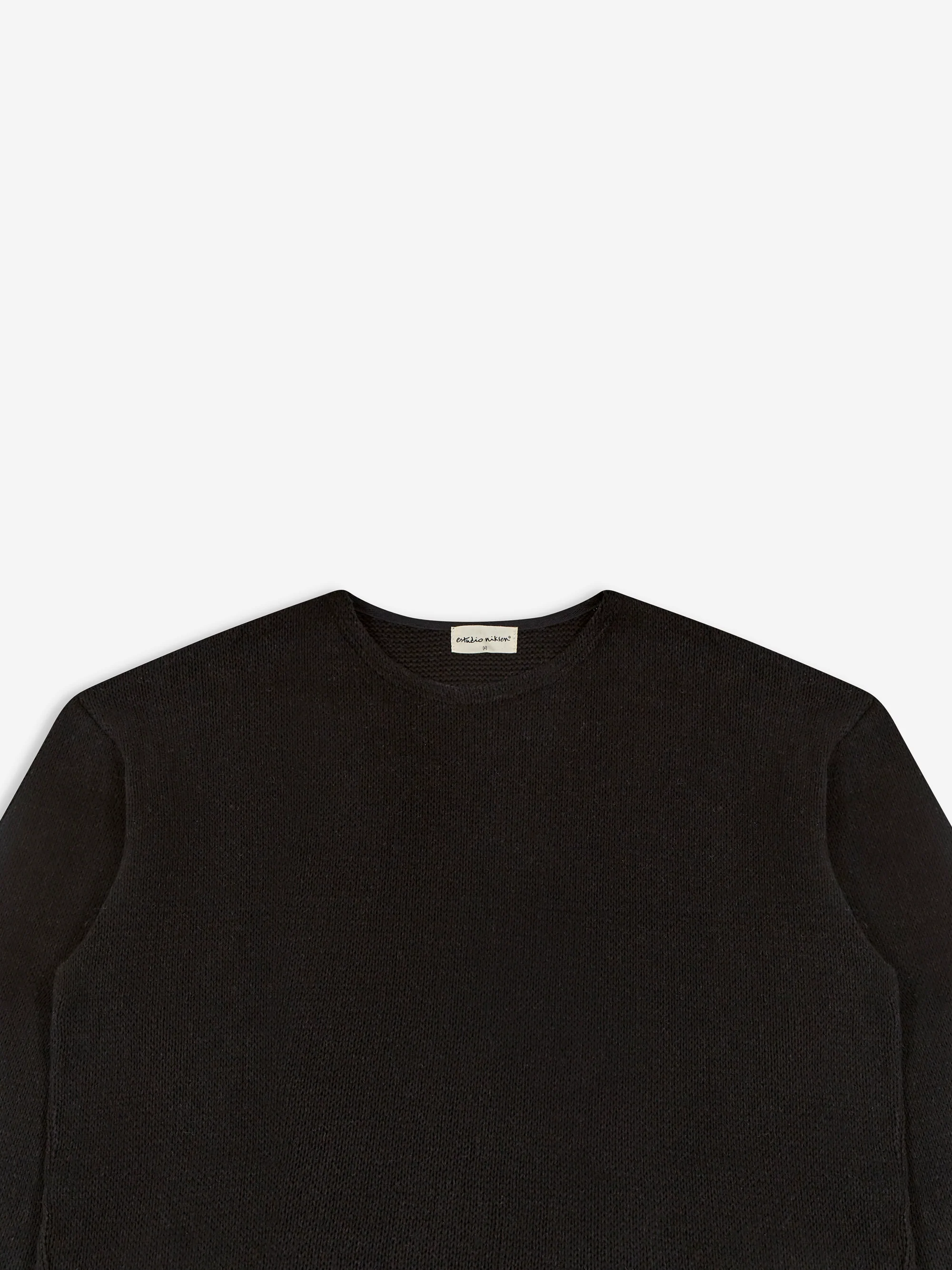 Estudio Niksen Crochet Boxy Sweater - Black - Image 3