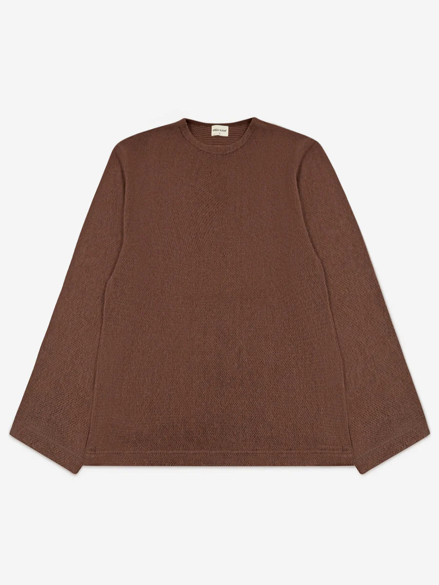 Estudio Niksen Crochet Boxy Sweater - Brown