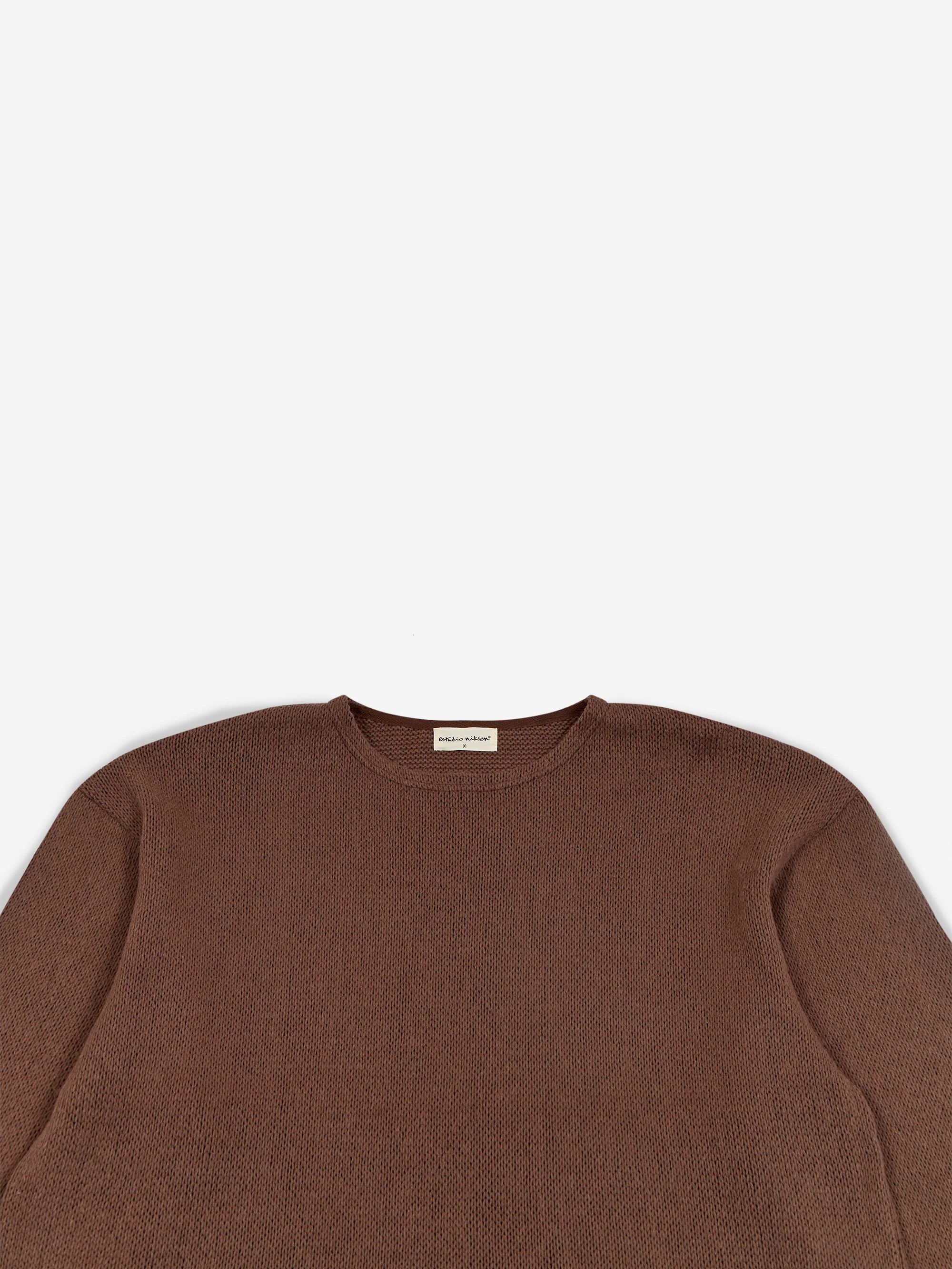 Estudio Niksen Crochet Boxy Sweater - Brown - Image 3