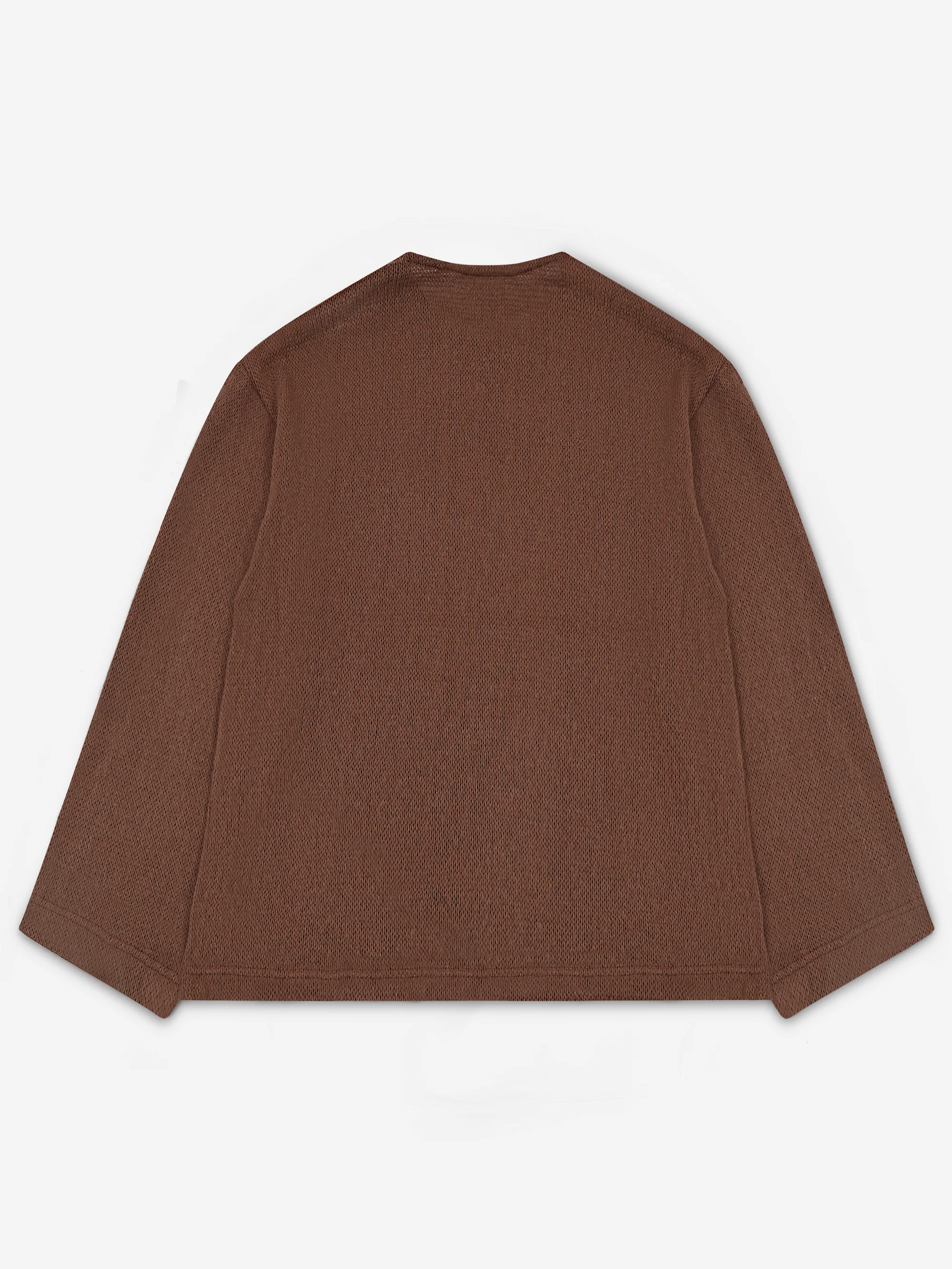 Estudio Niksen Crochet Boxy Sweater - Brown - Image 4