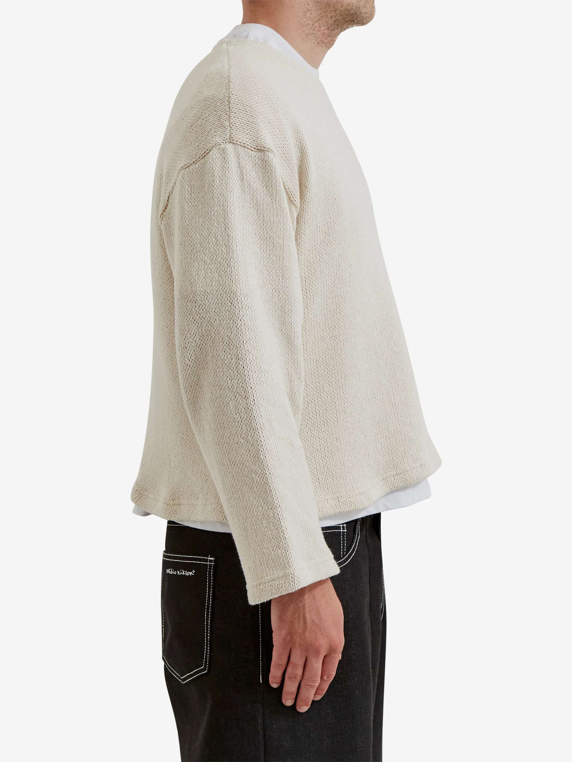 Estudio Niksen Crochet Boxy Sweater - Ivory - Image 5