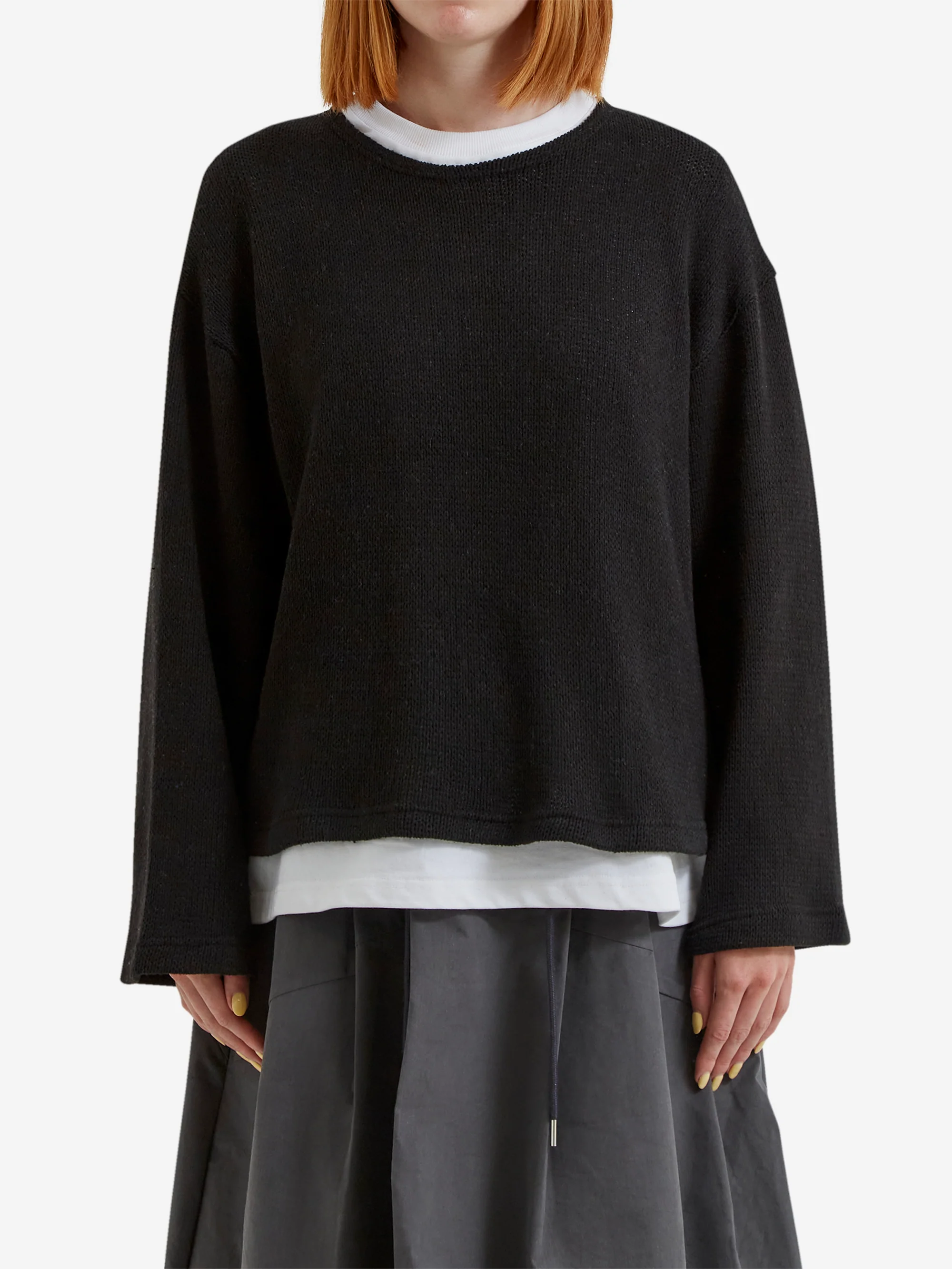 Estudio Niksen Crochet Boxy Sweater W - Black