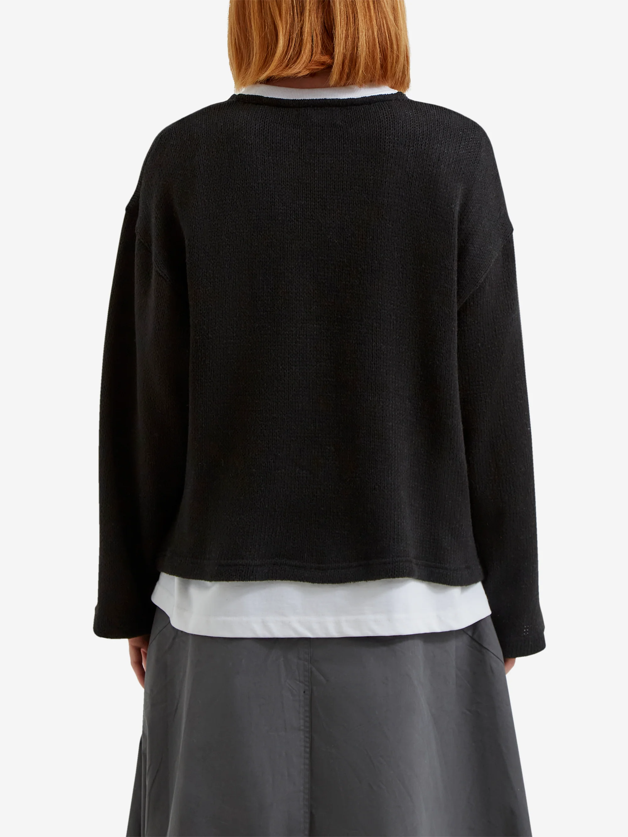 Estudio Niksen Crochet Boxy Sweater W - Black - Image 3