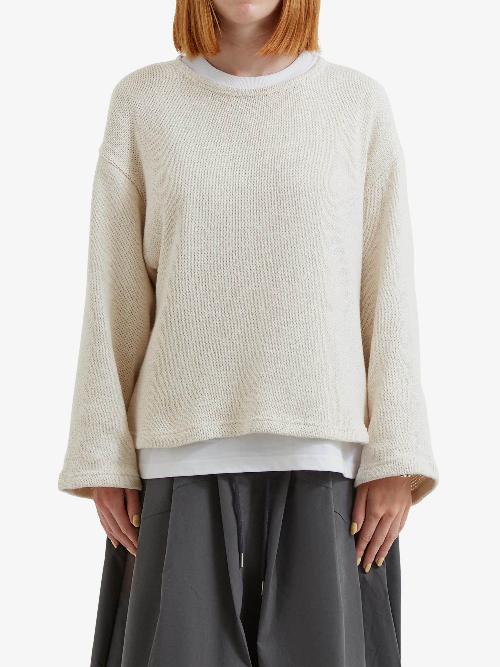 Estudio Niksen Crochet Boxy Sweater W - Ivory