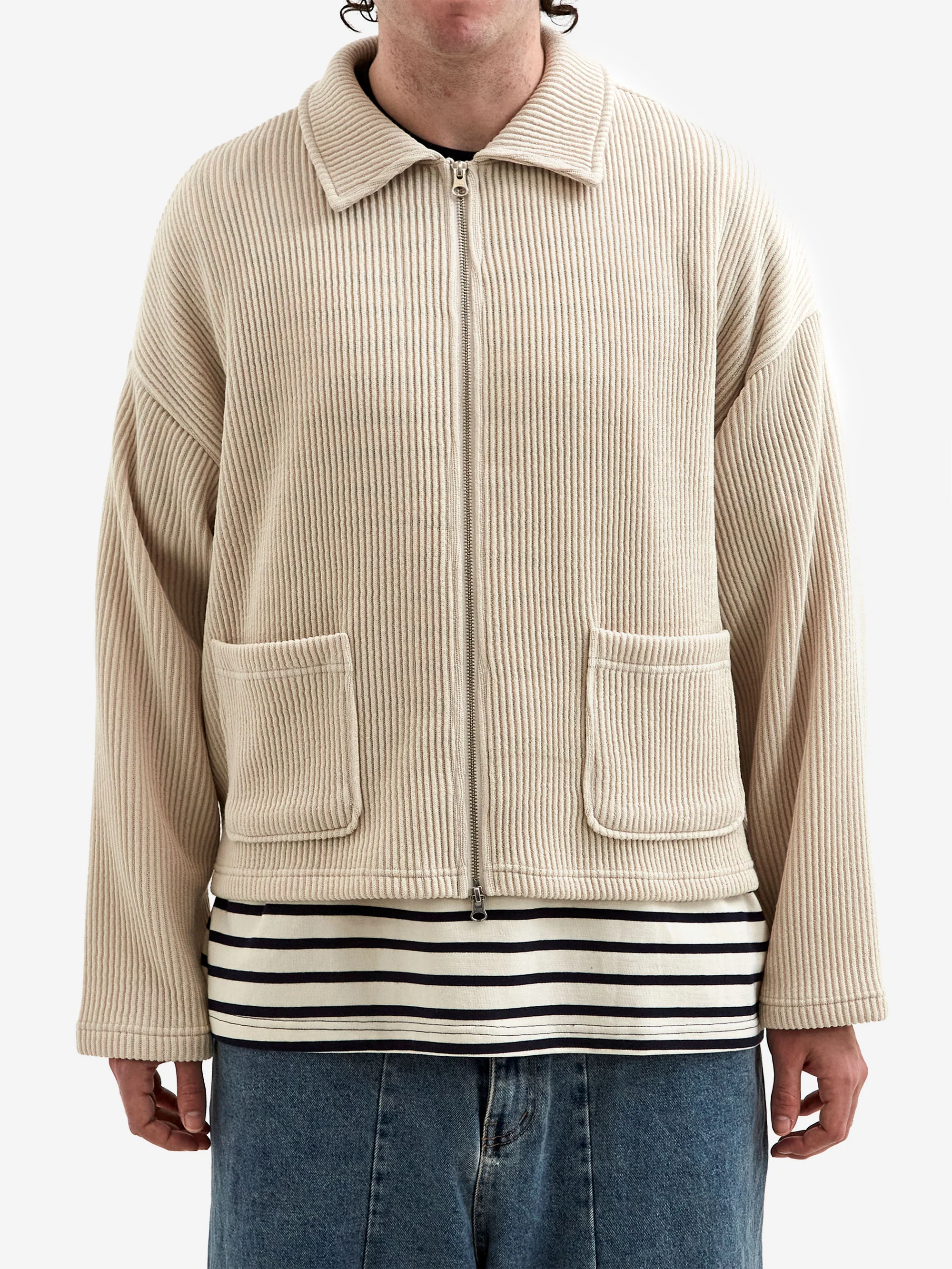 Estudio Niksen Double-Zip Pocket Sweater - Ivory - Image 3
