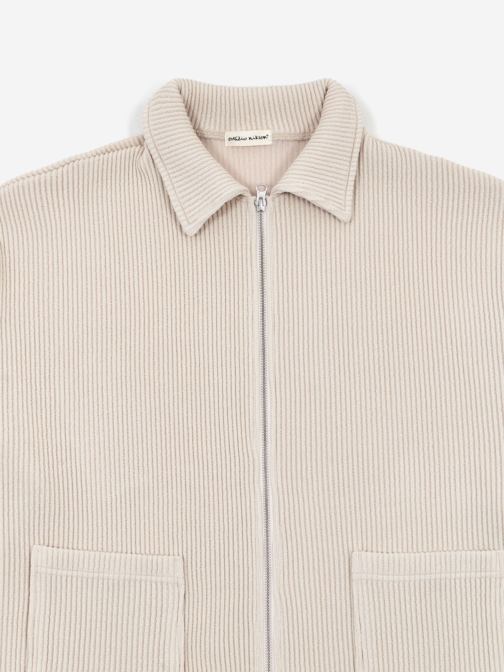 Estudio Niksen Double-Zip Pocket Sweater - Ivory - Image 4