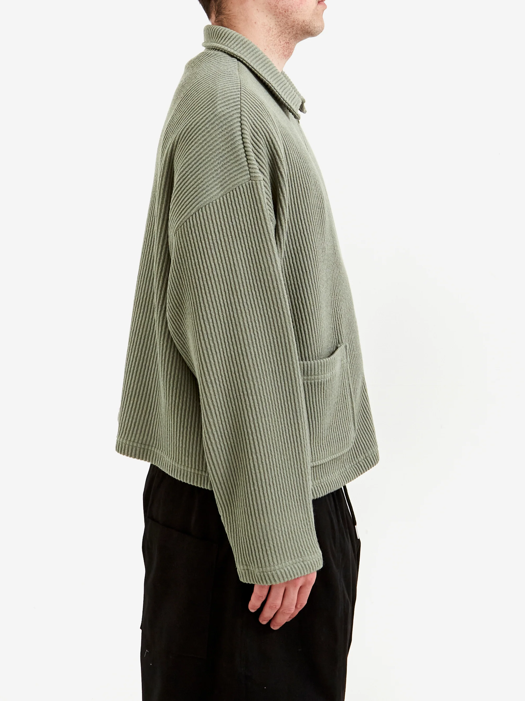 Estudio Niksen Double-zip Pocket Sweater - Sage - Image 6