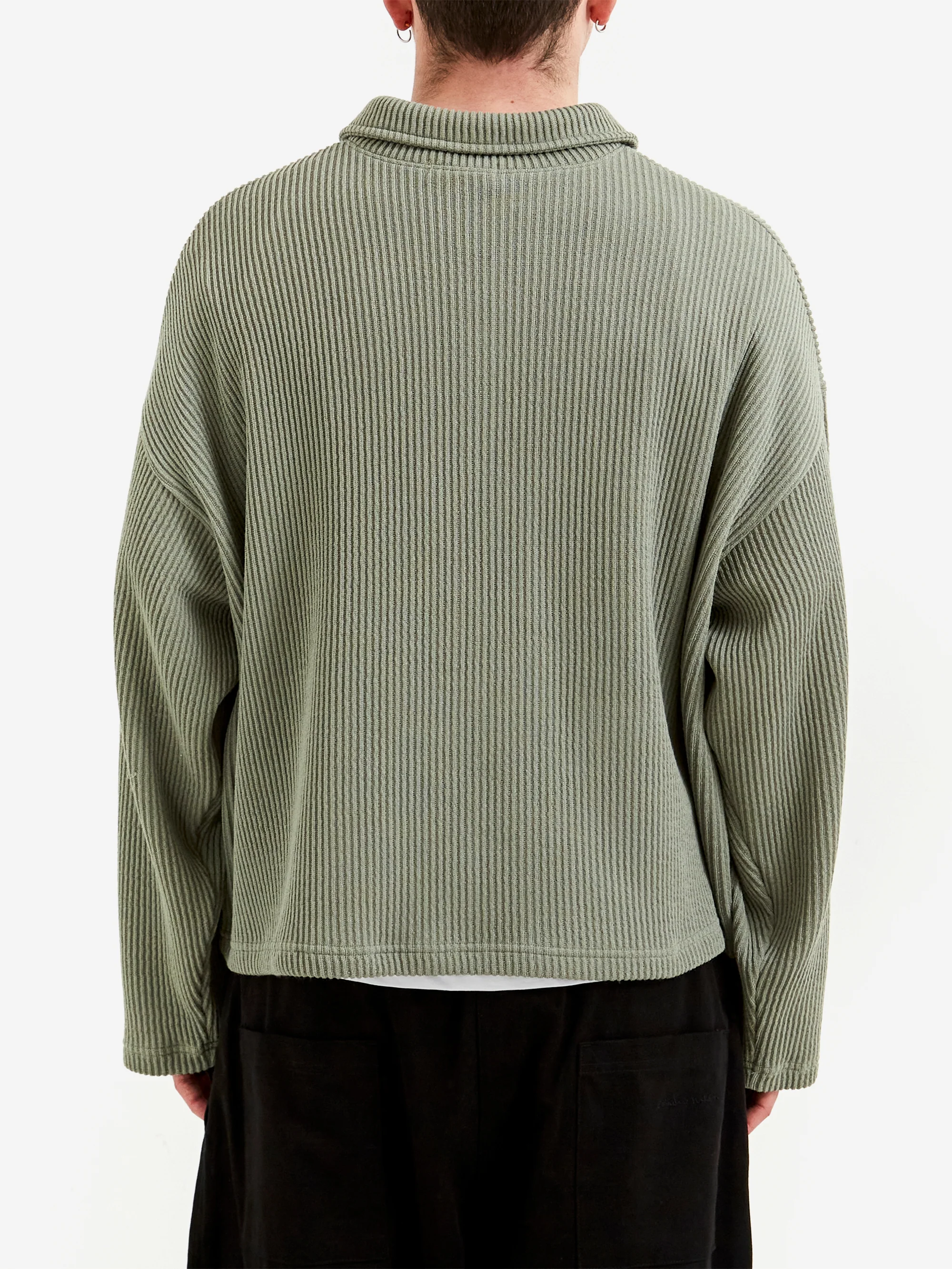 Estudio Niksen Double-zip Pocket Sweater - Sage - Image 7