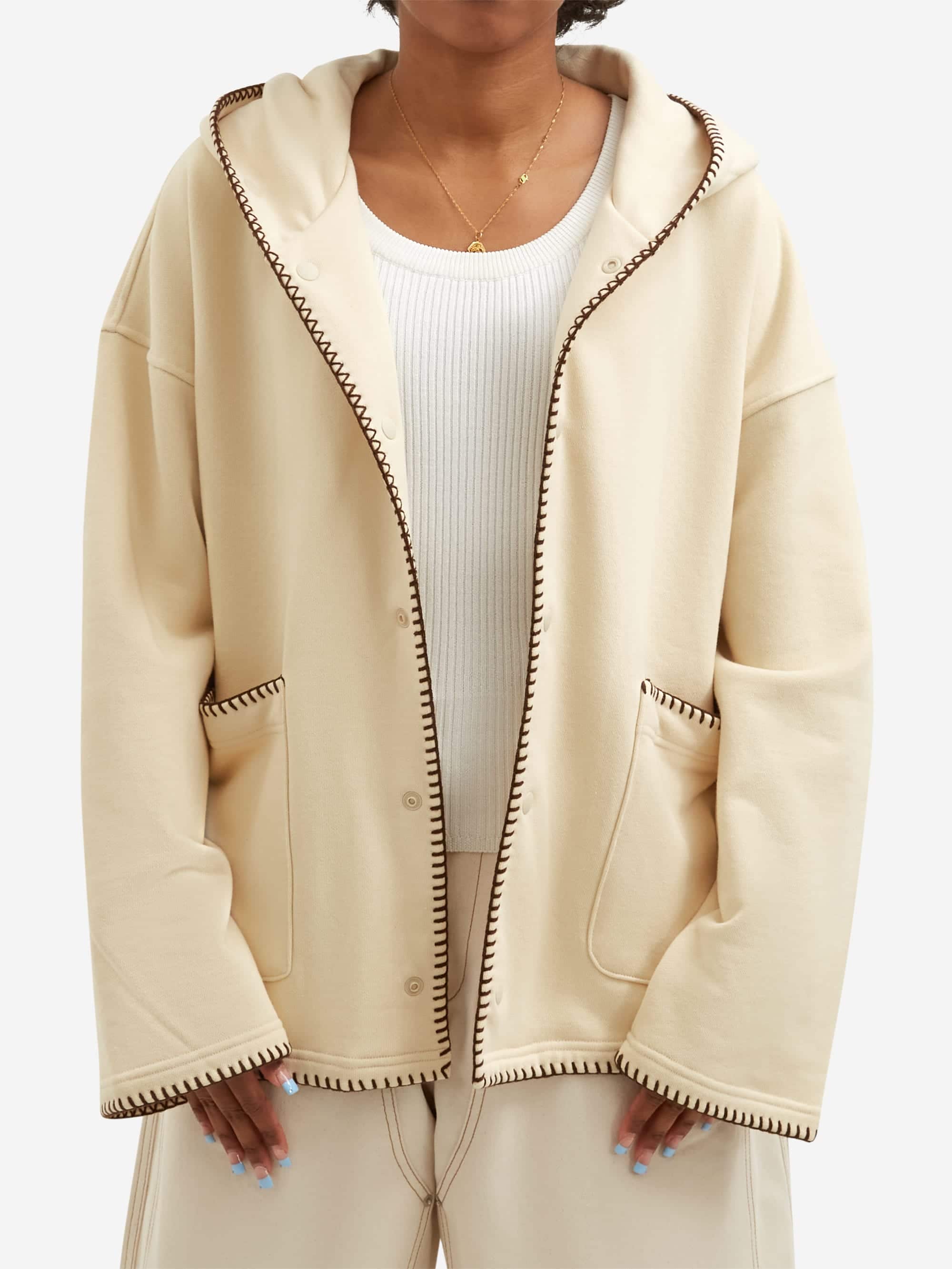 Estudio Niksen Embroidery Pocket Hoodie - Oatmeal - Image 3