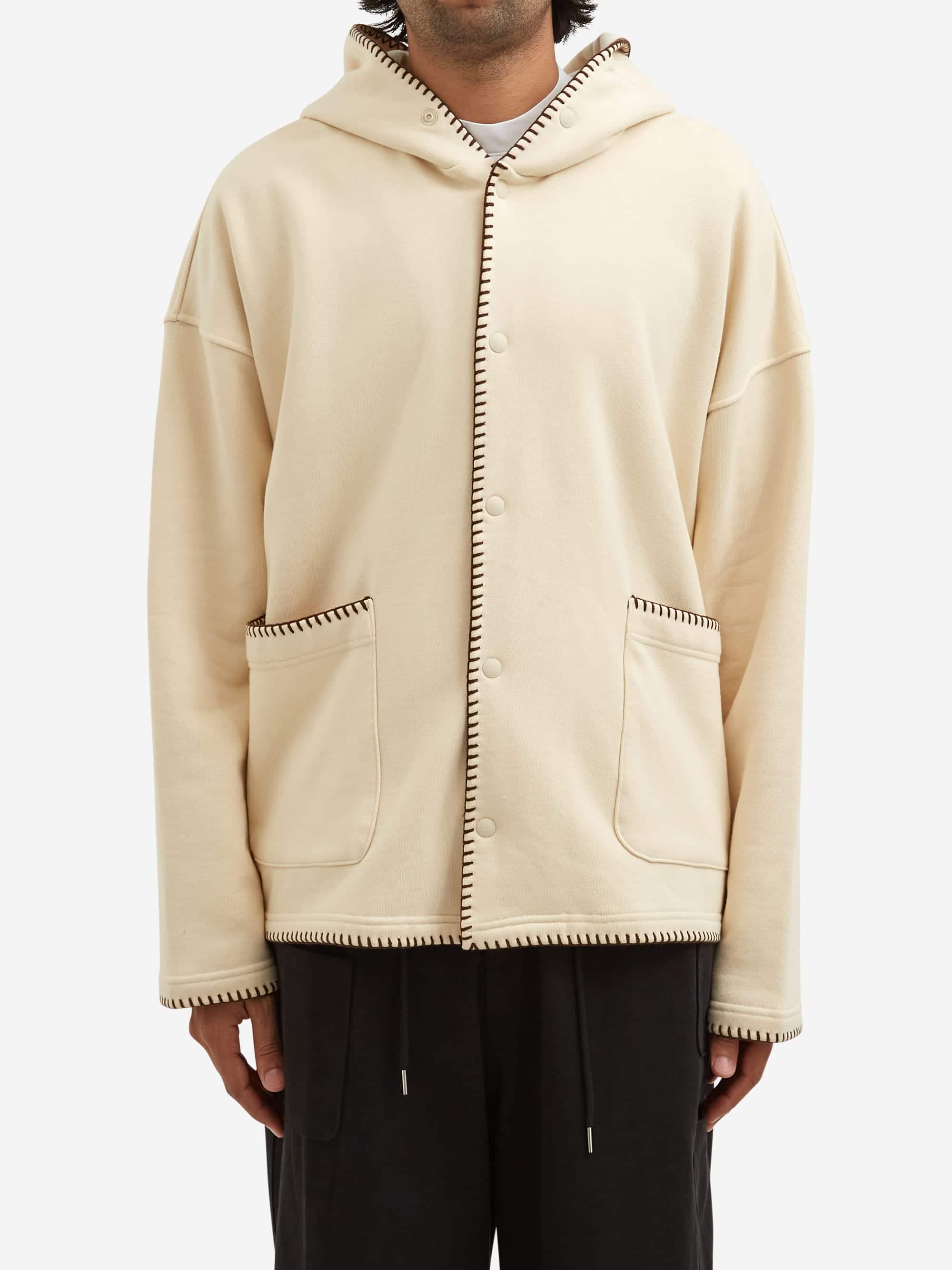 Estudio Niksen Embroidery Pocket Hoodie - Oatmeal - Image 4