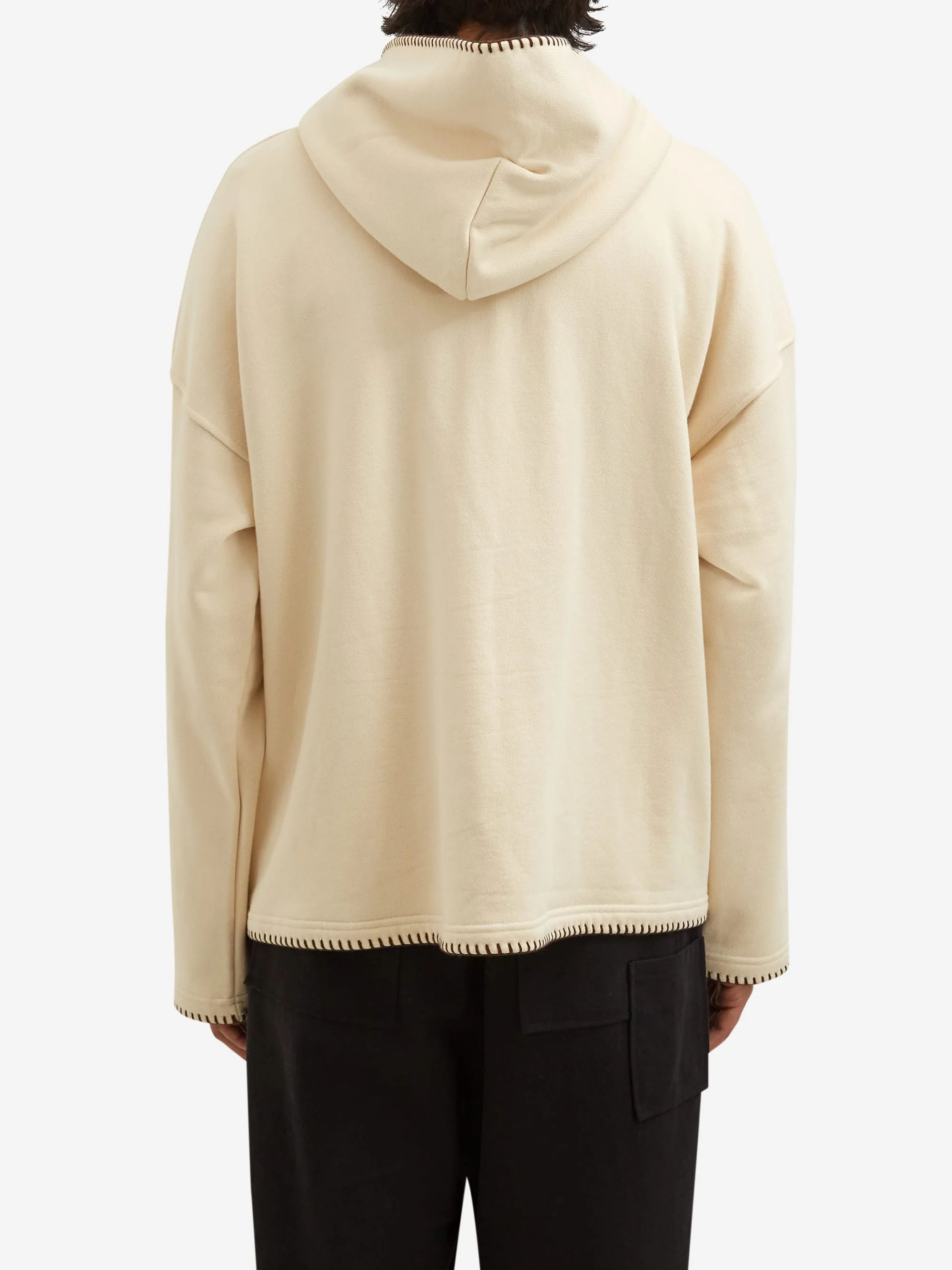 Estudio Niksen Embroidery Pocket Hoodie - Oatmeal - Image 8