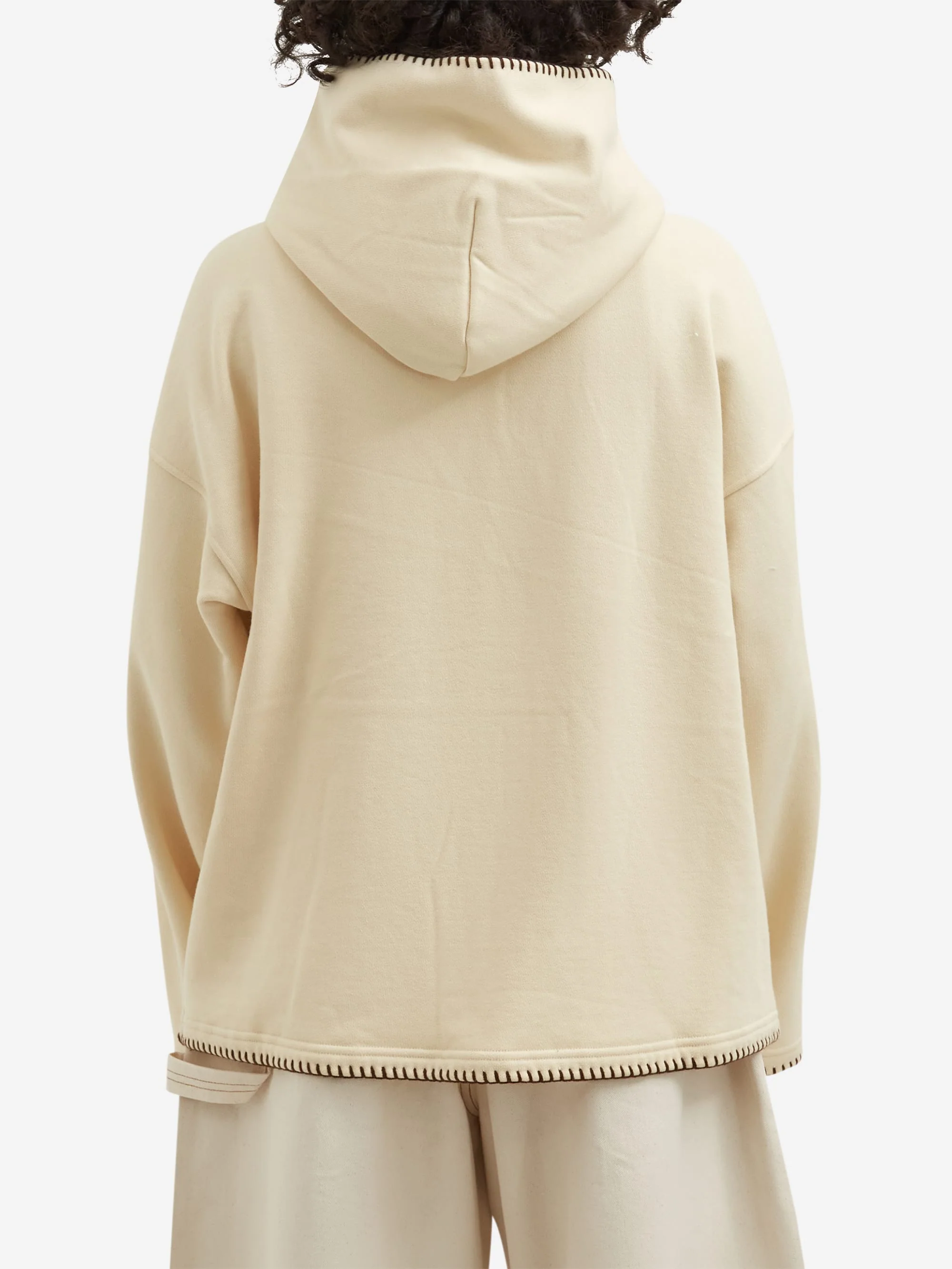 Estudio Niksen Embroidery Pocket Hoodie - Oatmeal - Image 9