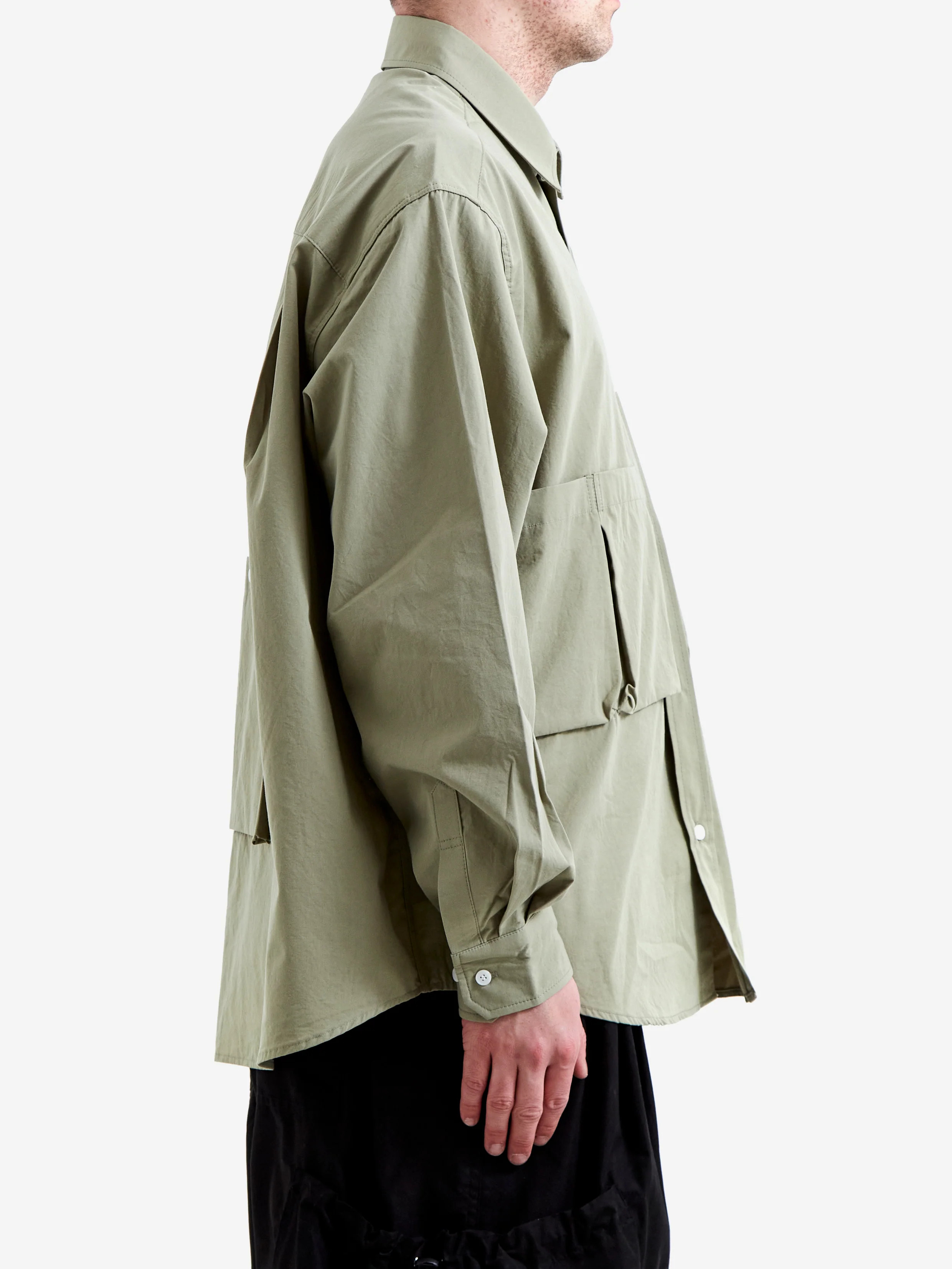 Estudio Niksen Five-Pocket Button Shirt - Khaki - Image 5