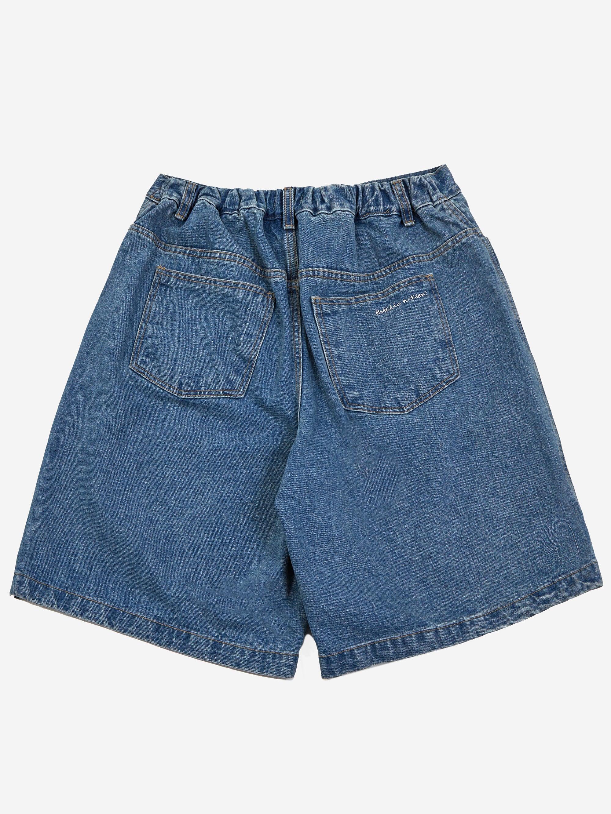 Estudio Niksen Half Dart Denim Shorts - Blue - Image 4