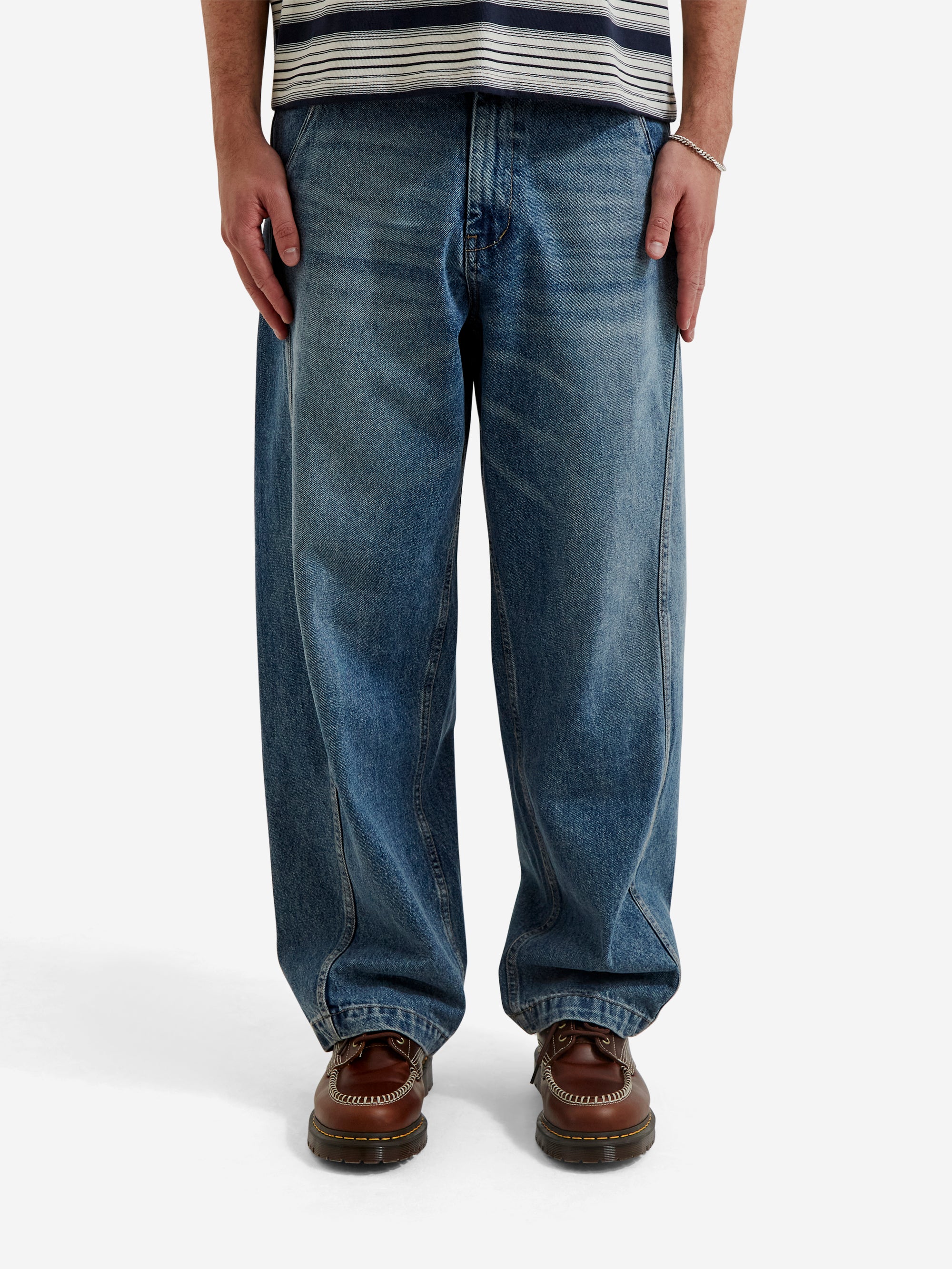 Estudio Niksen In-Stitch Denim Jeans - Blue - Image 2