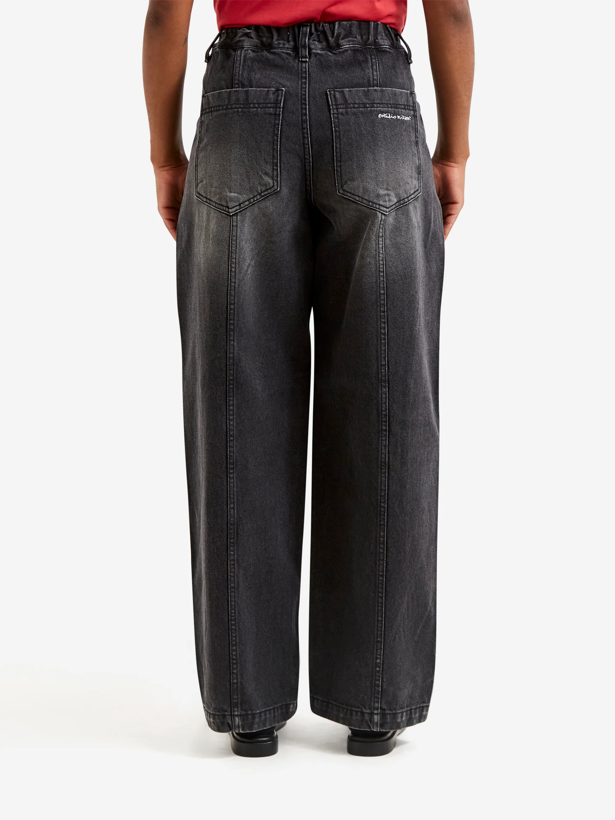Estudio Niksen In-Stitch Denim Jeans  W - Black - Image 3