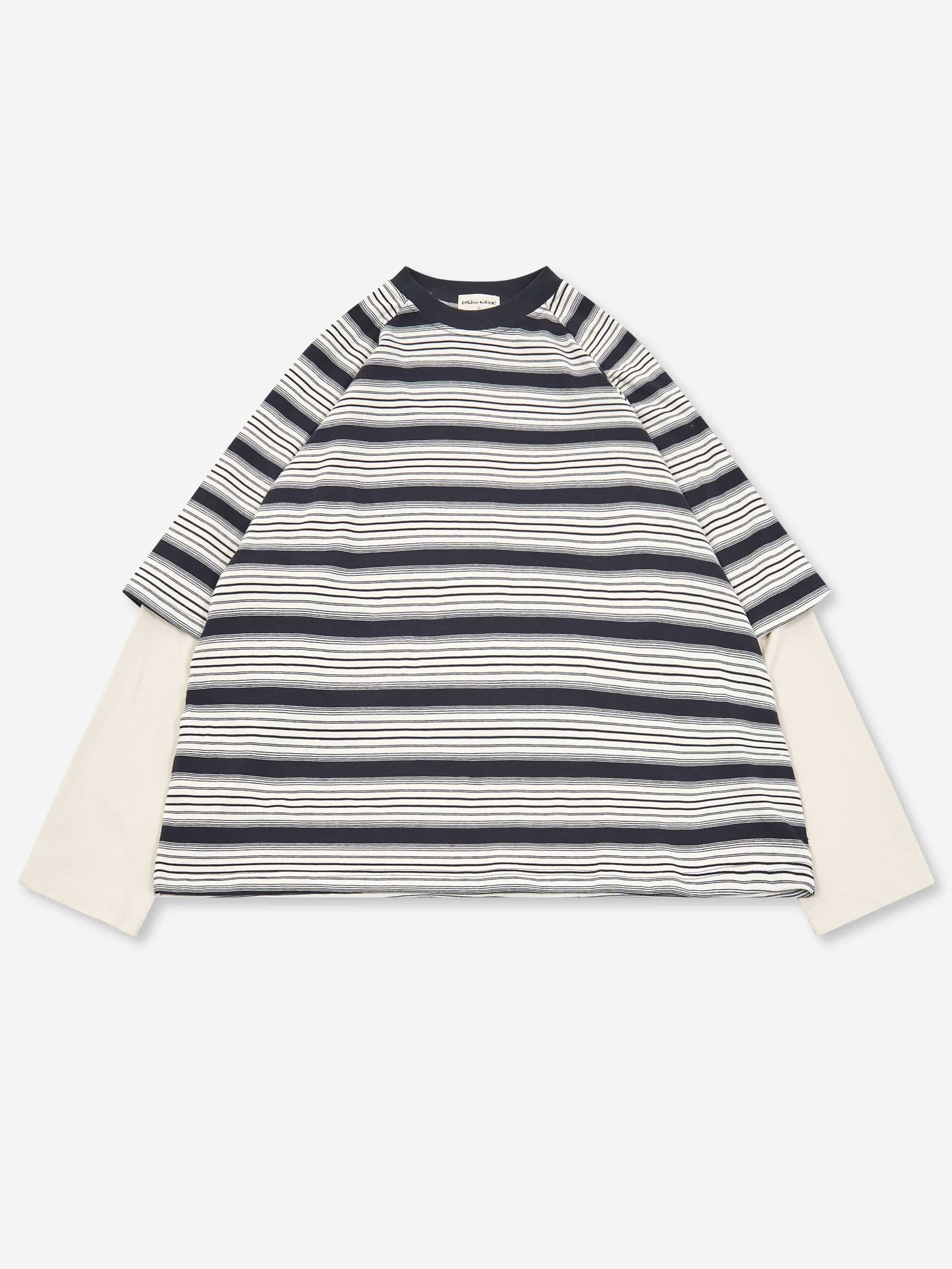 Estudio Niksen Longsleeve Layered Tee - Blue Stripe