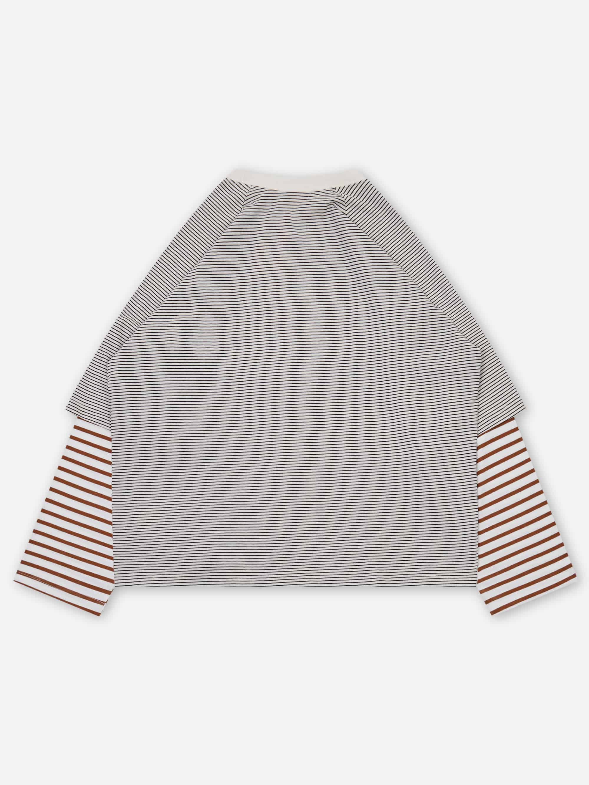 Estudio Niksen Longsleeve Layered Tee - Stripes - Image 4