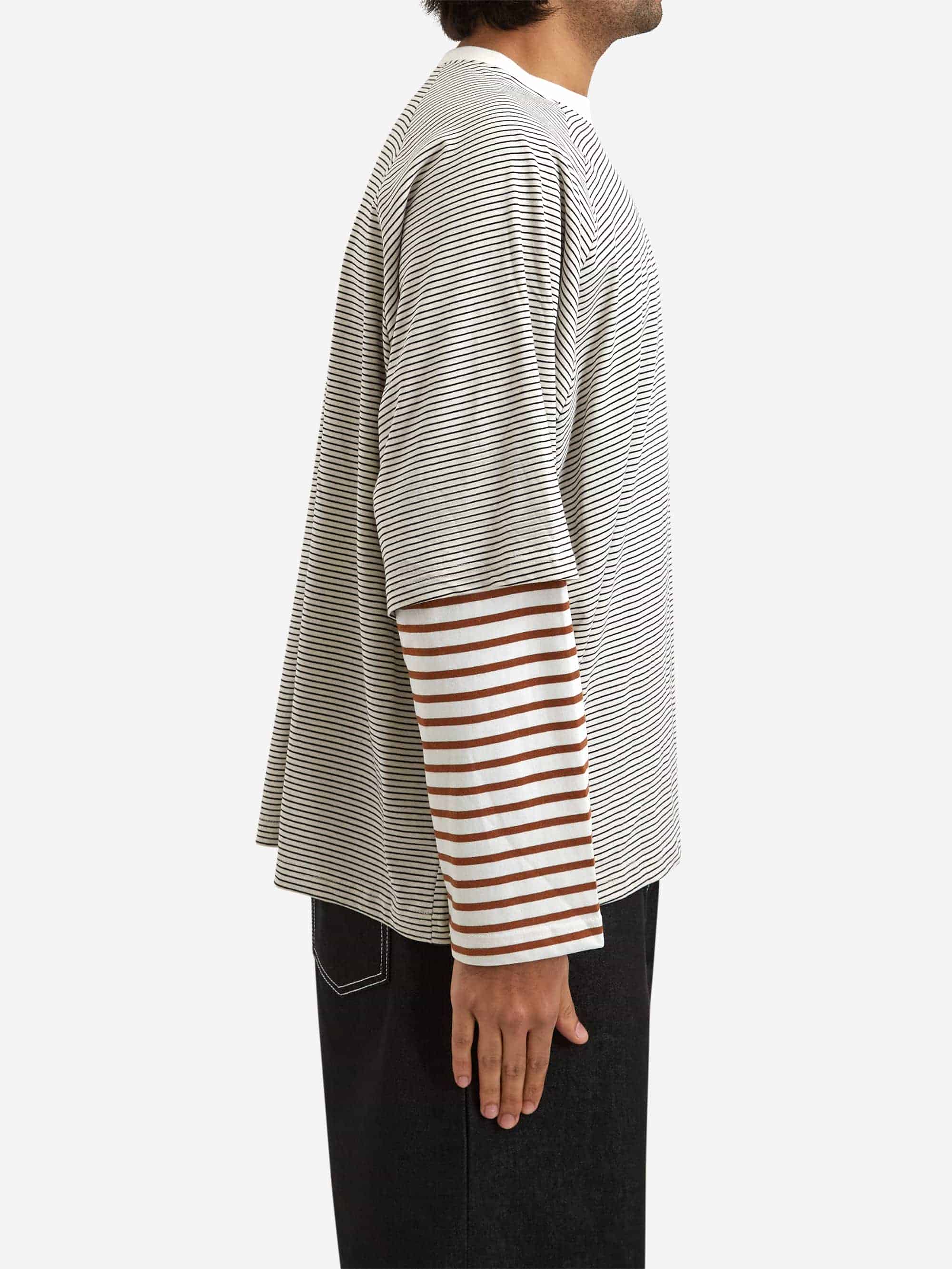Estudio Niksen Longsleeve Layered Tee - Stripes - Image 5