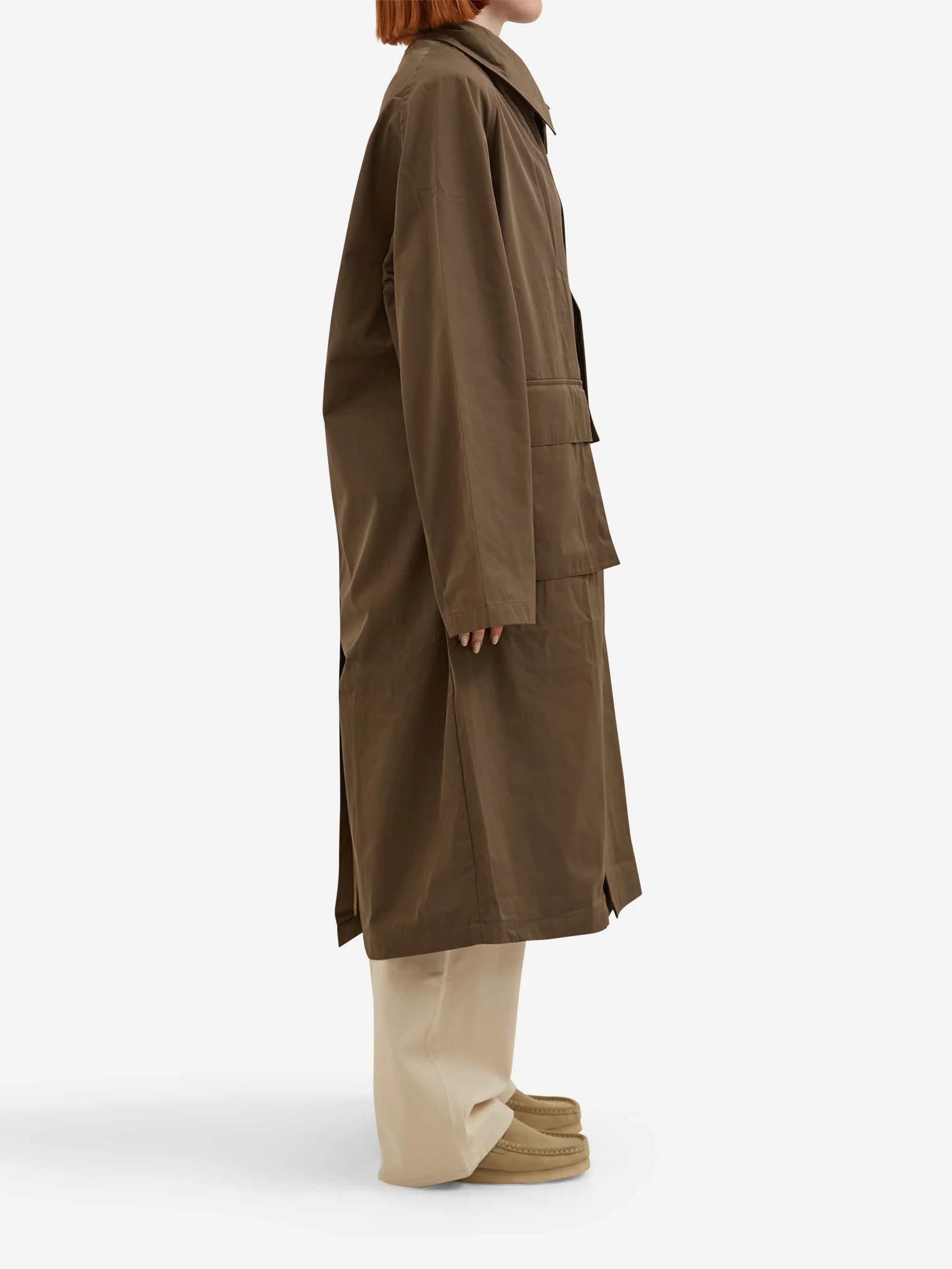 Estudio Niksen Mac Pocket Coat W - Khaki - Image 3