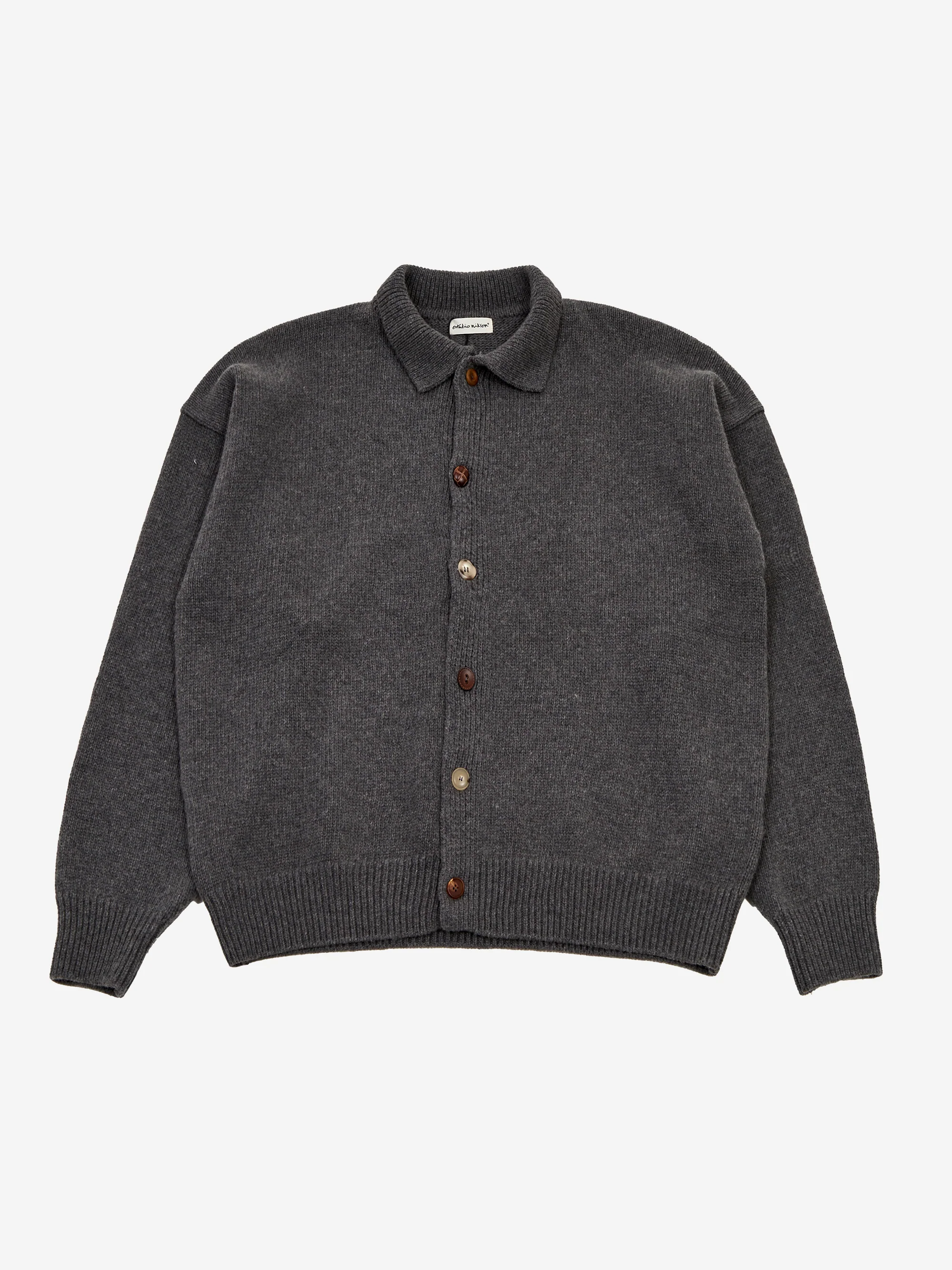 Estudio Niksen Mismatch Button Cardigan - Charcoal