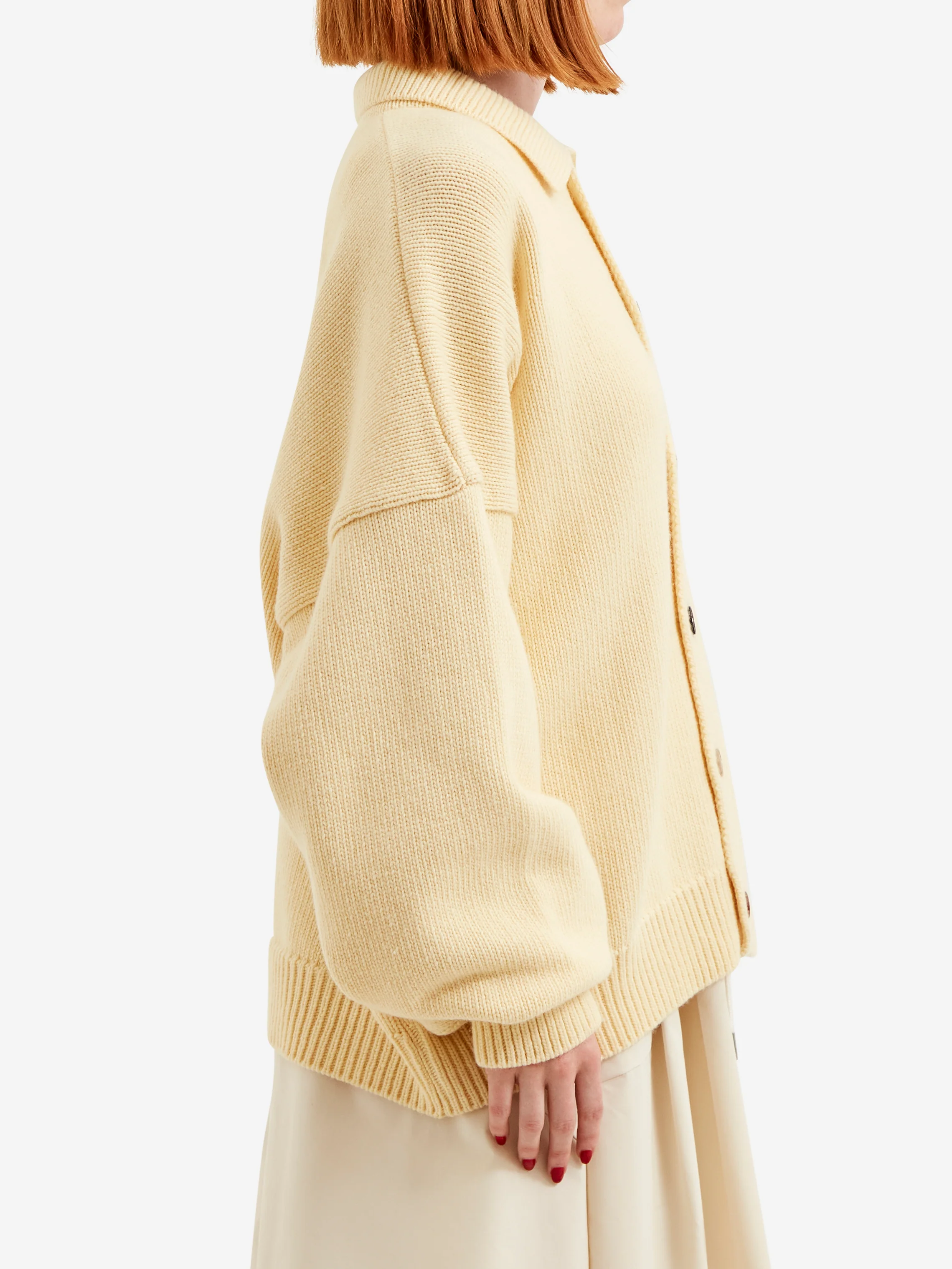 Estudio Niksen Mismatch Button Cardigan W - Yellow - Image 3