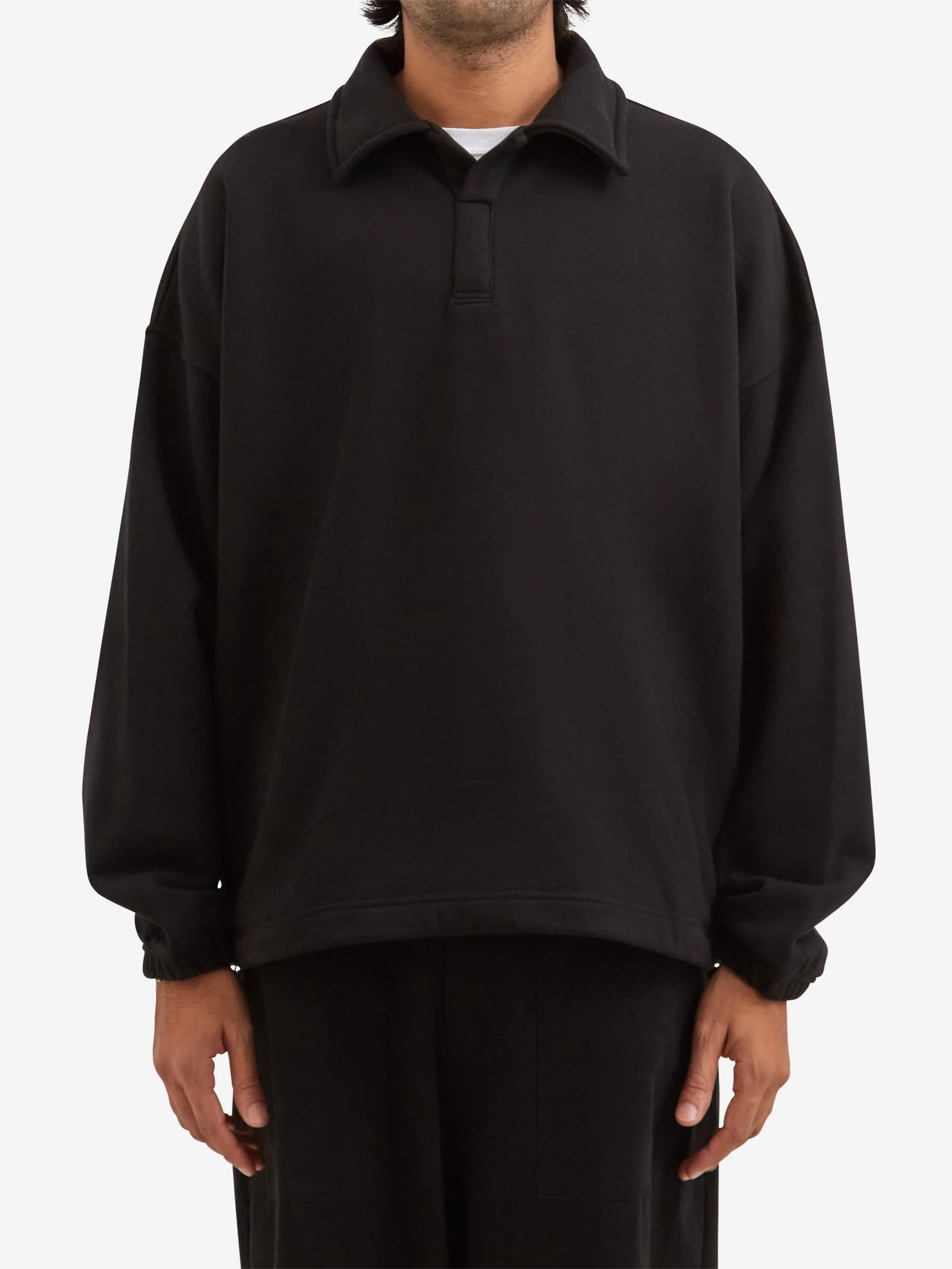 Estudio Niksen Polo Crewneck Sweater - Black - Image 2